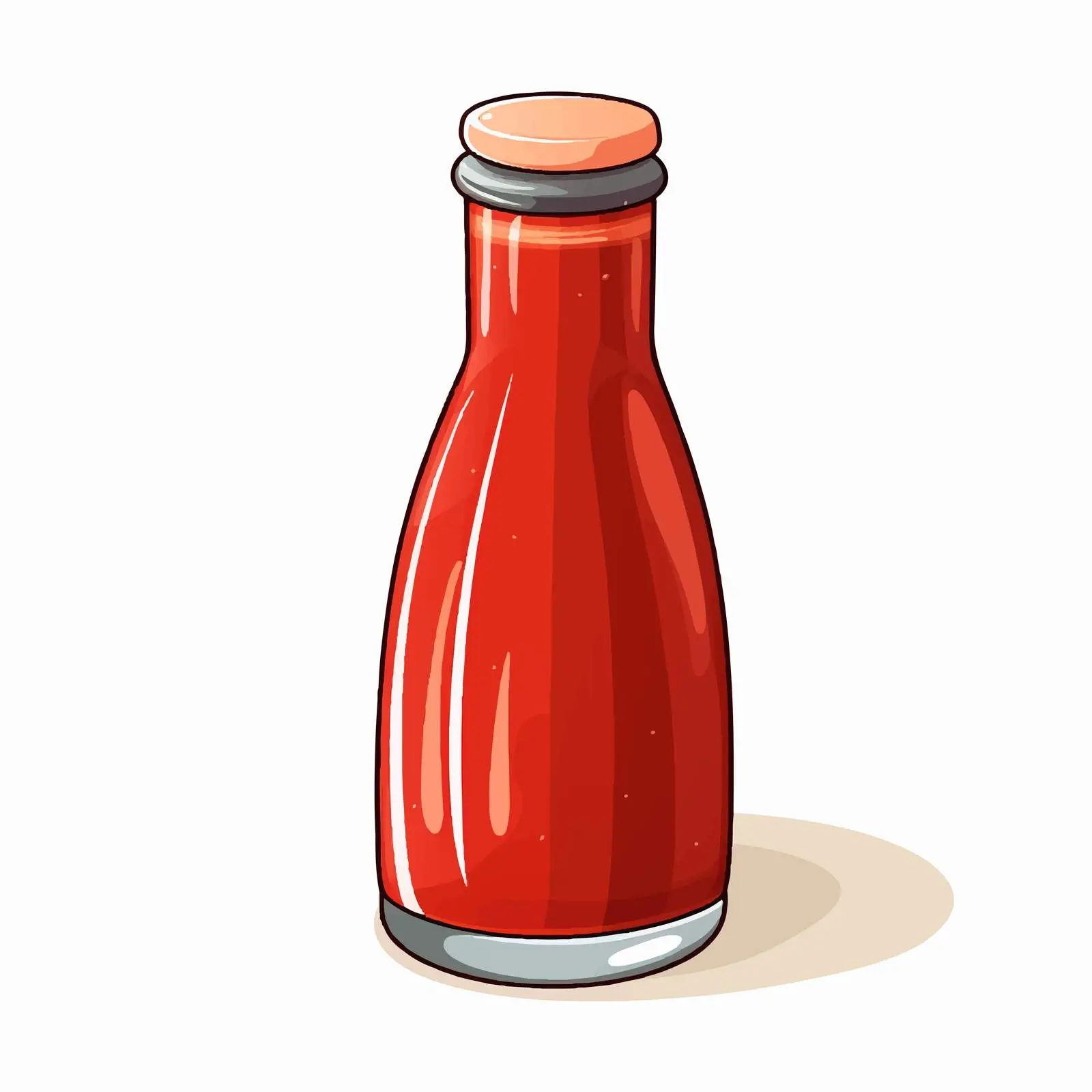 Sauce Bottle Vector Illustration on White Background – free recipe graphics image from Dotvec