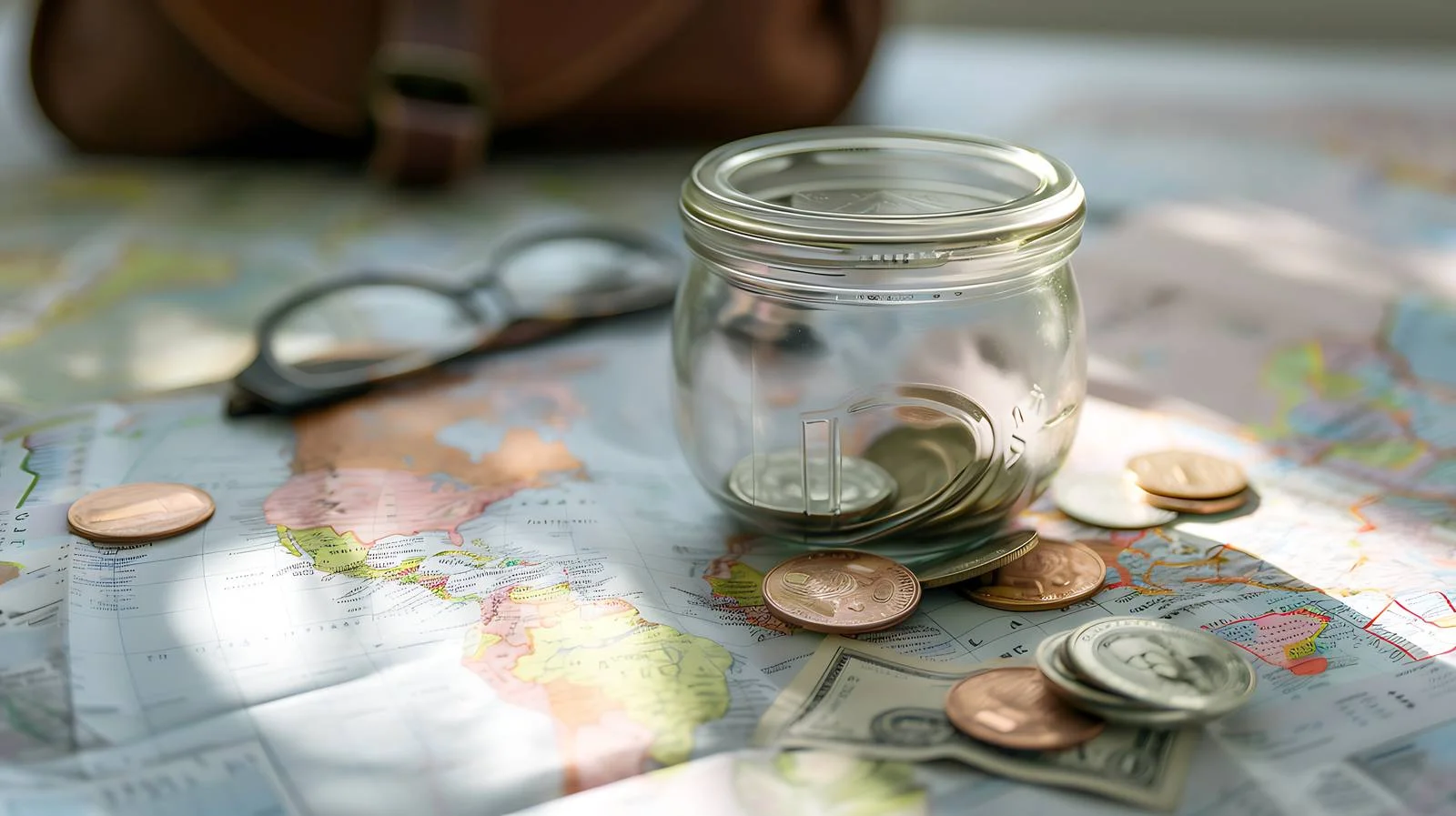 Travel Savings in Glass Jar — free download from Dotvec
