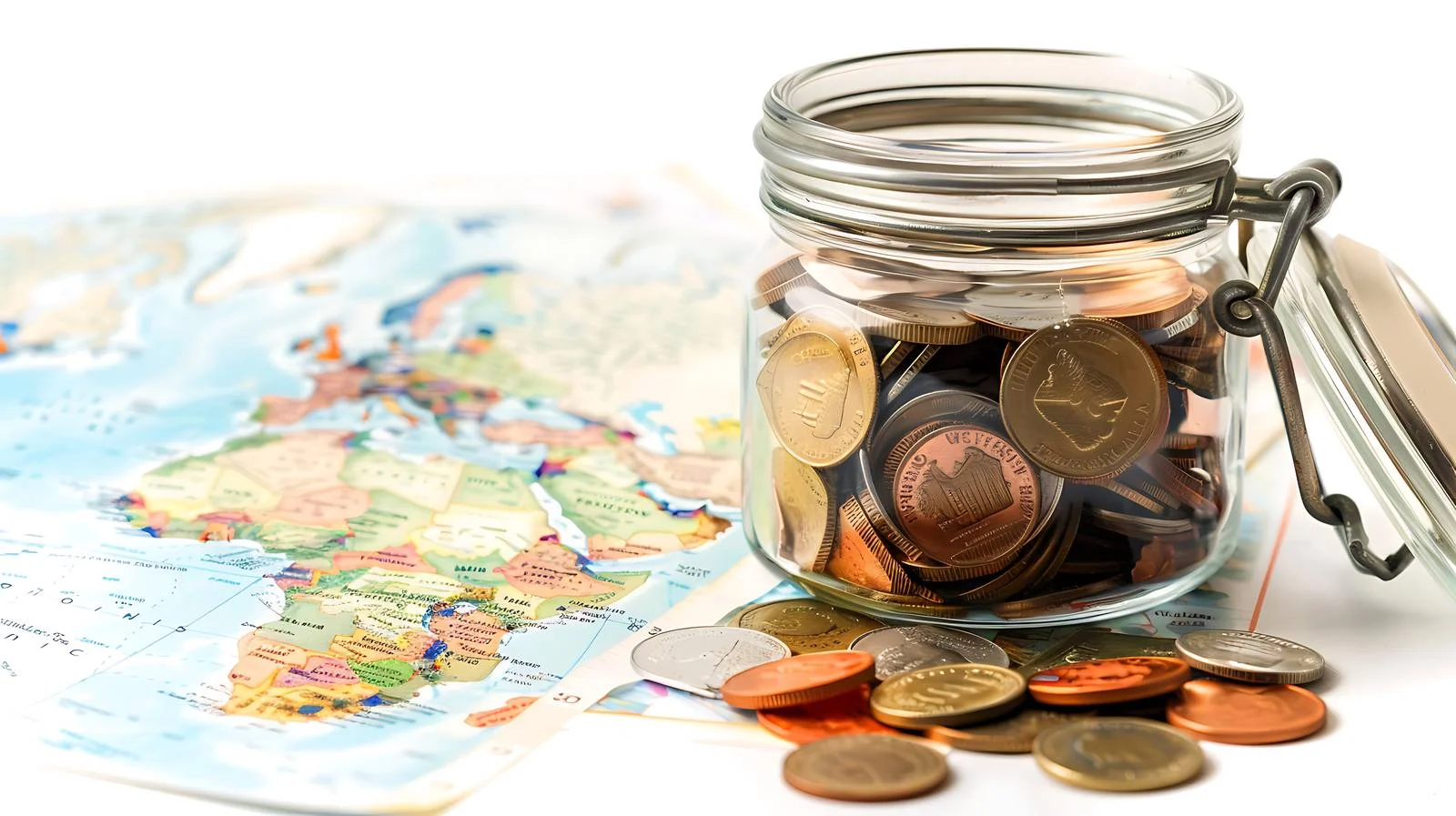 Travel Savings in Glass Jar — free download from Dotvec