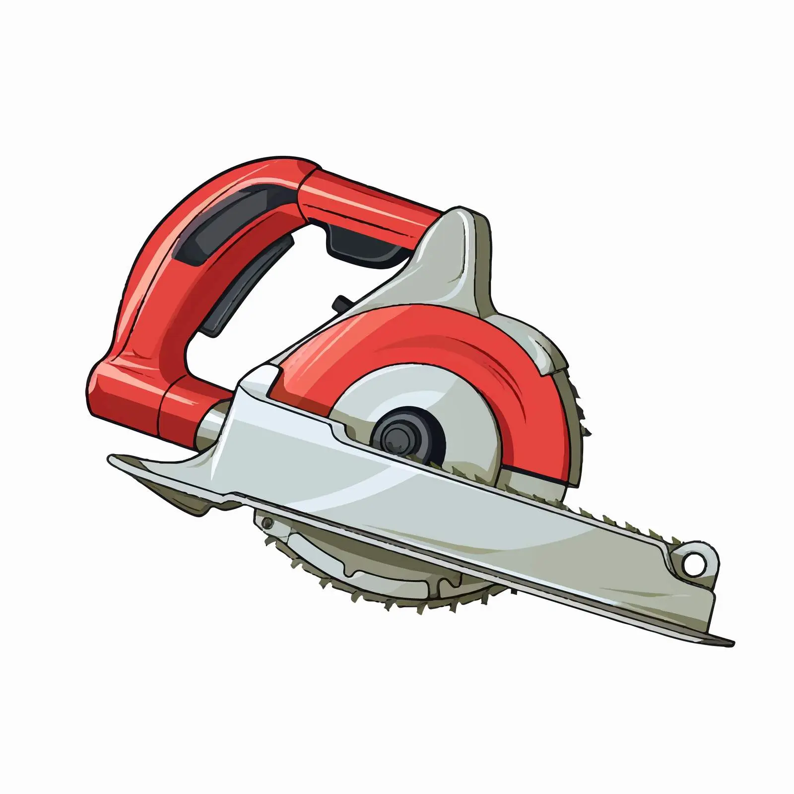 Cartoon Line Saw Vector Illustration — free download from Dotvec