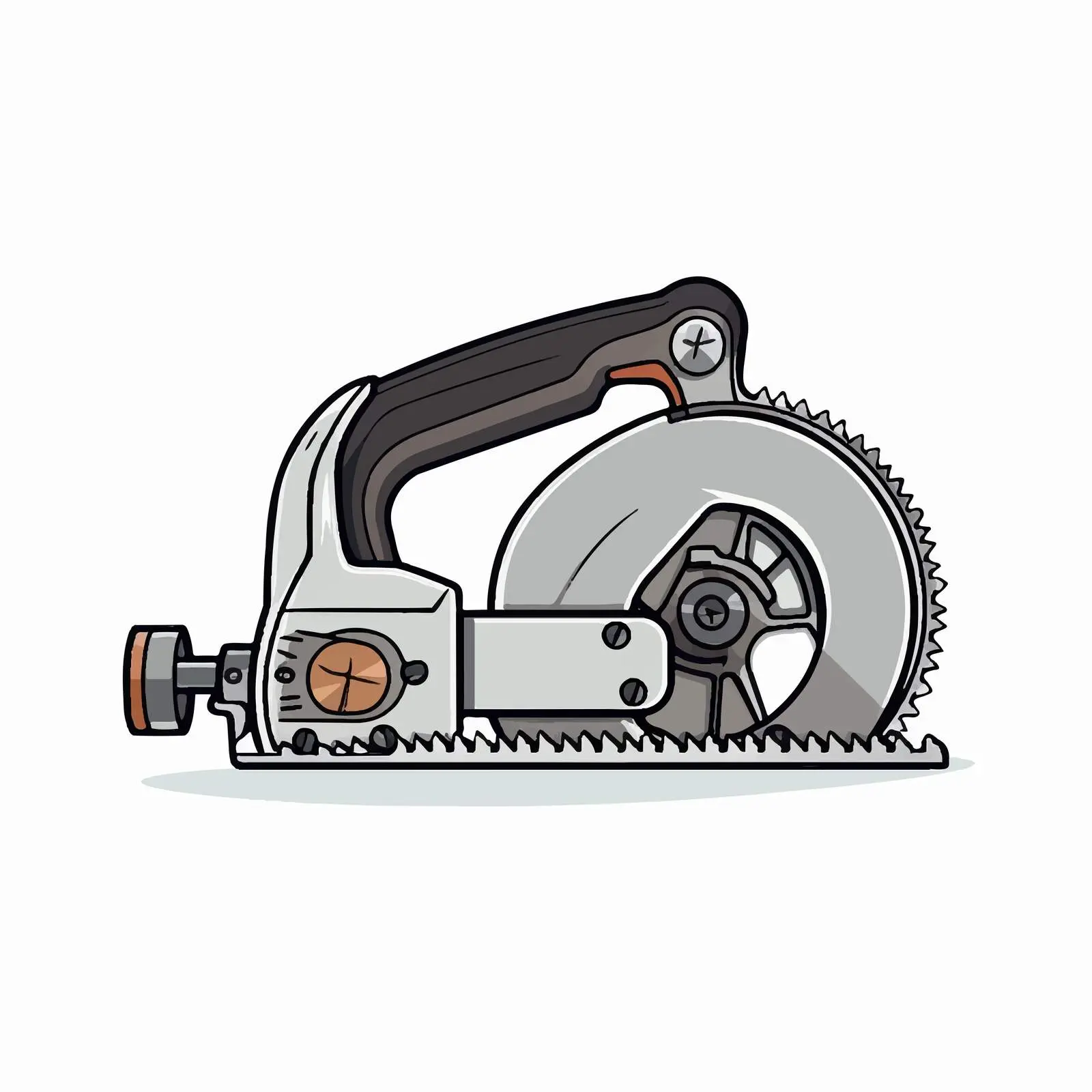Cartoon Saw Line Vector Illustration — free download from Dotvec