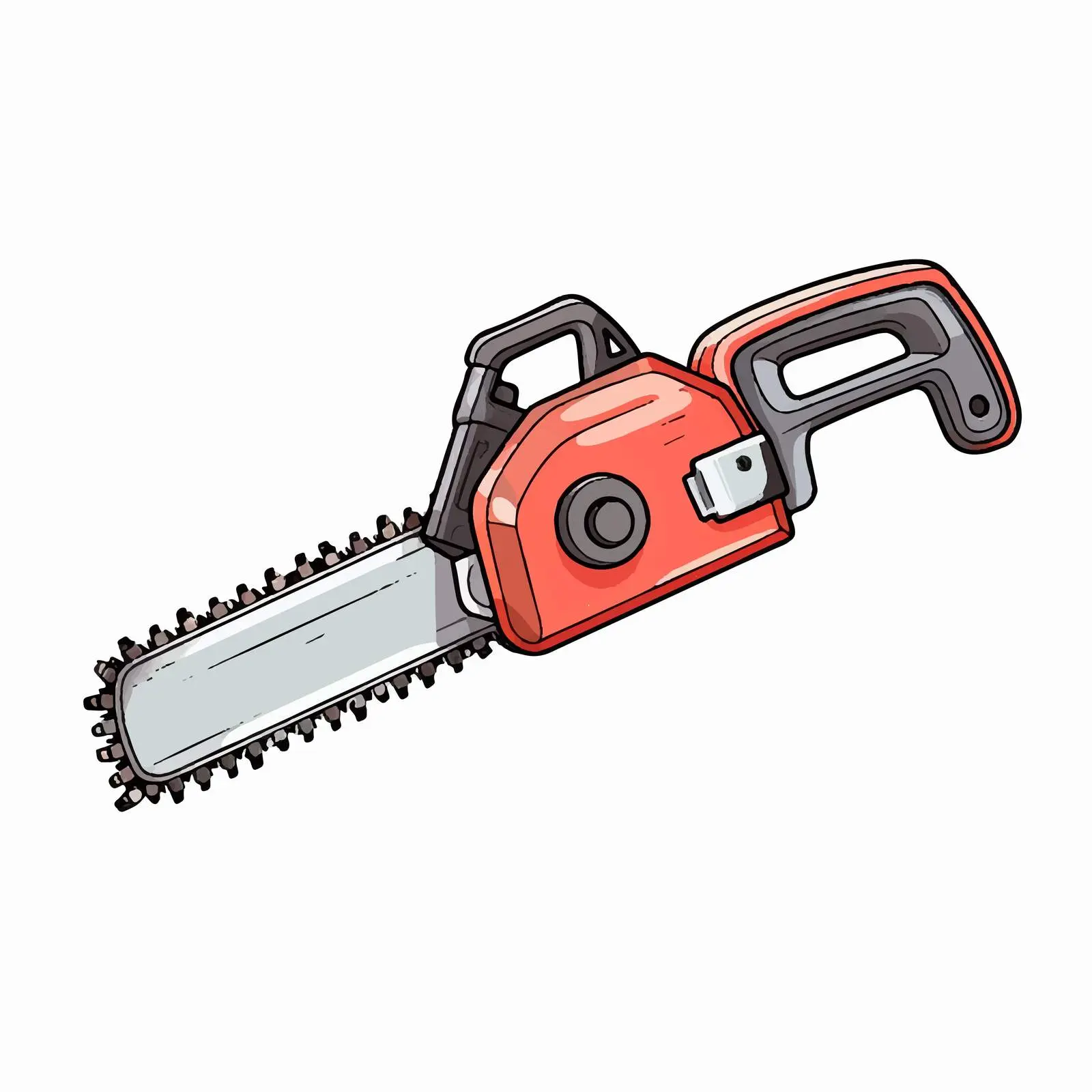 Cartoon Saw Line Vector Illustration — free download from Dotvec