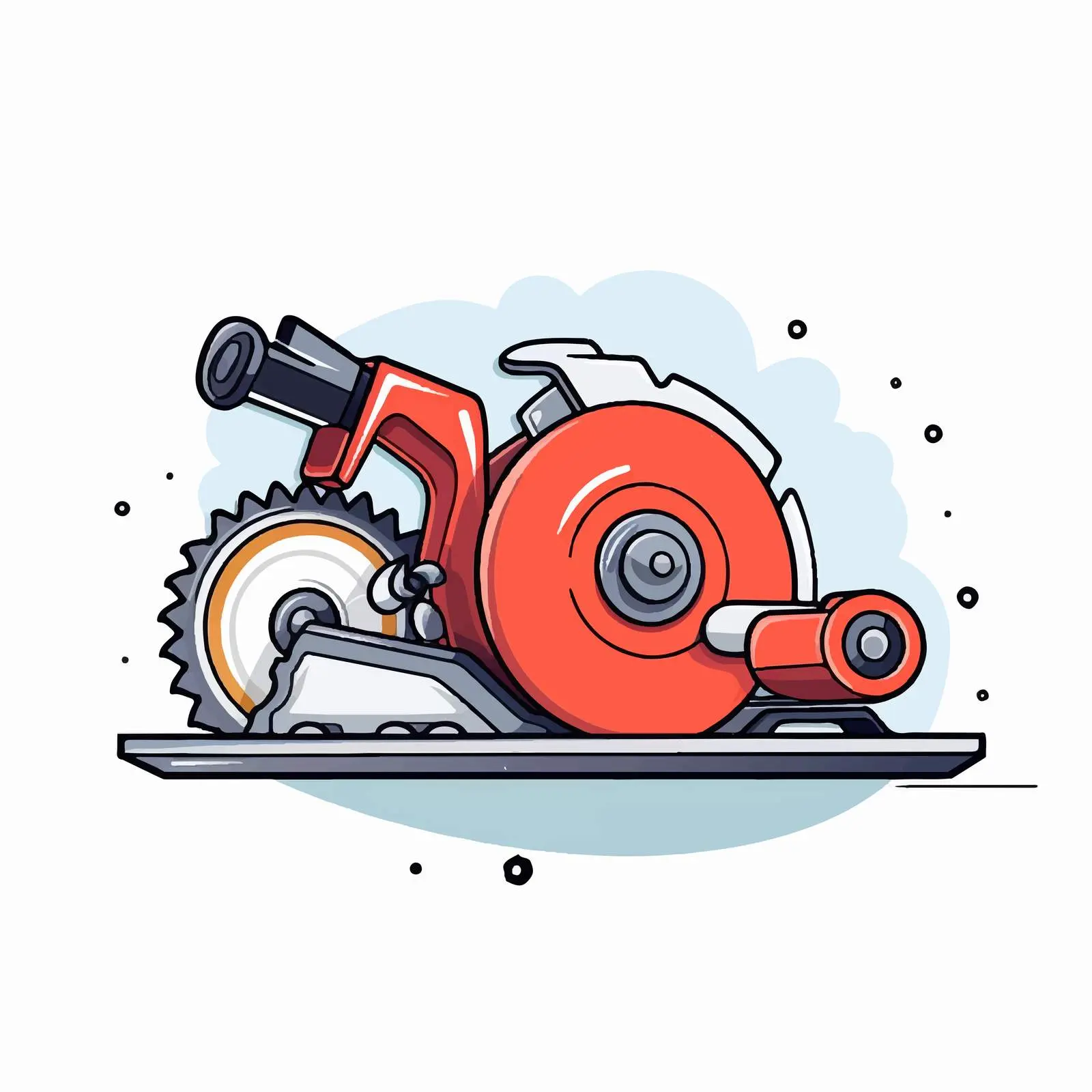 Cartoon Saw Line Vector Illustration — free download from Dotvec