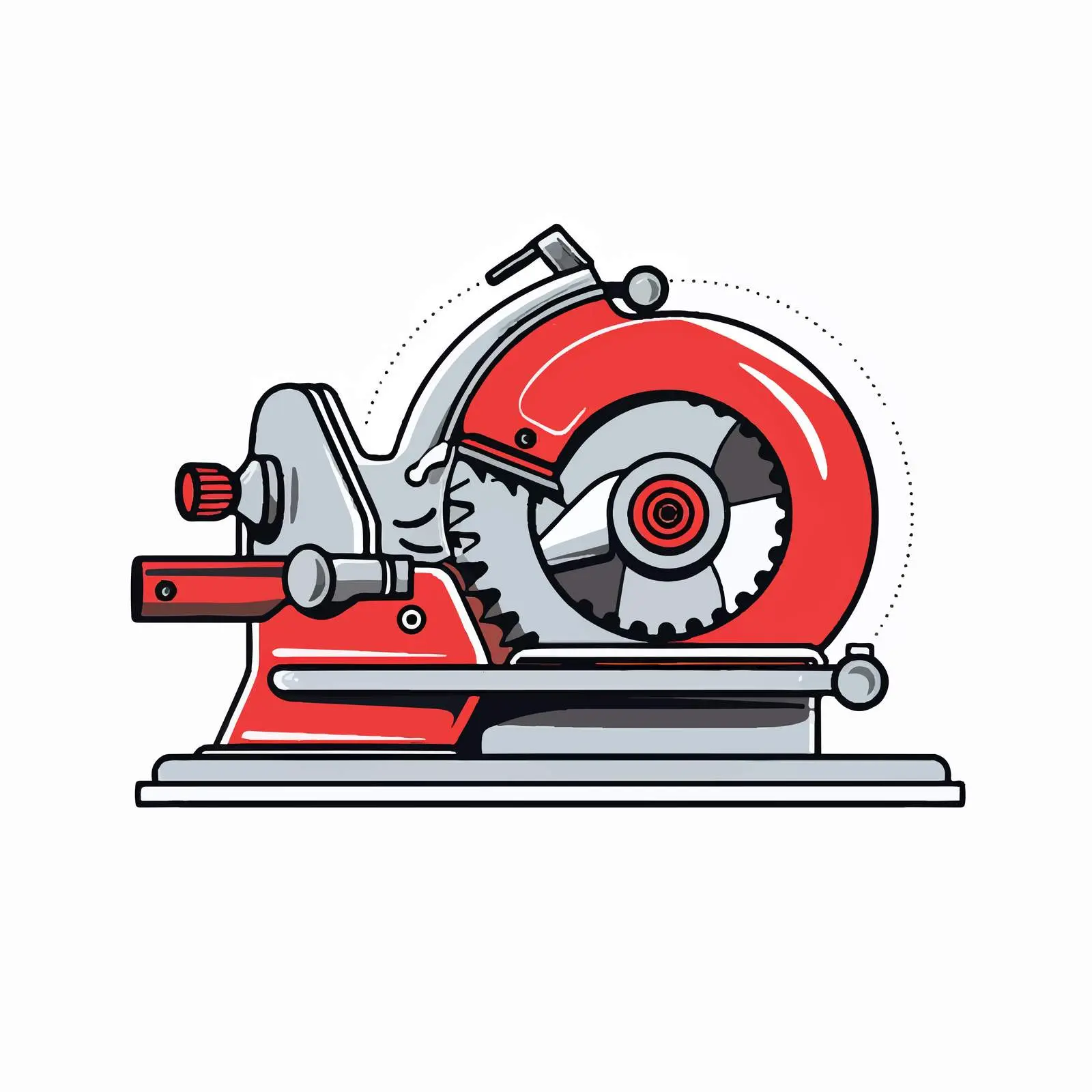 Cartoon Saw Line Vector Illustration — free download from Dotvec