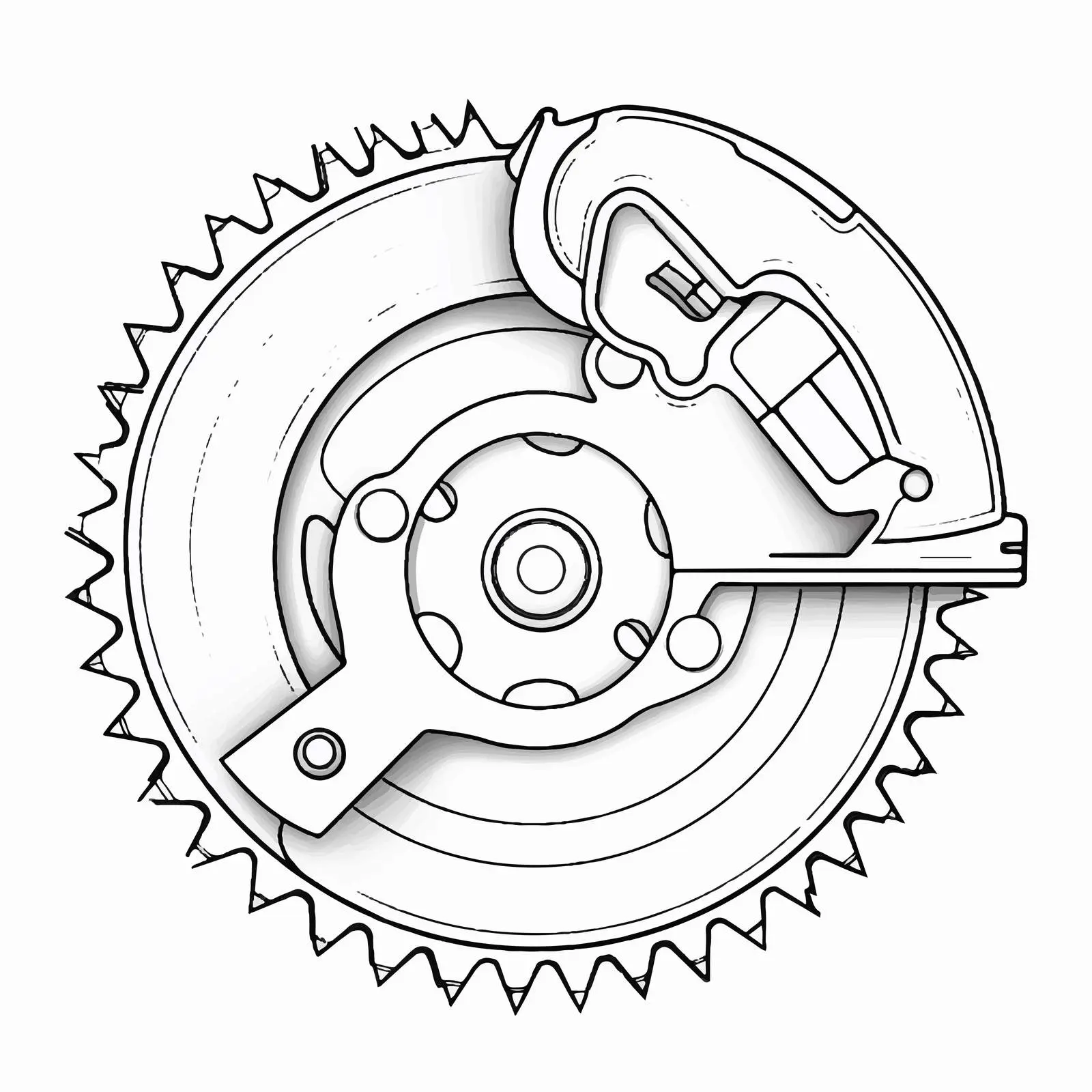 Saw Outline Vector Illustration on White Background — free download from Dotvec