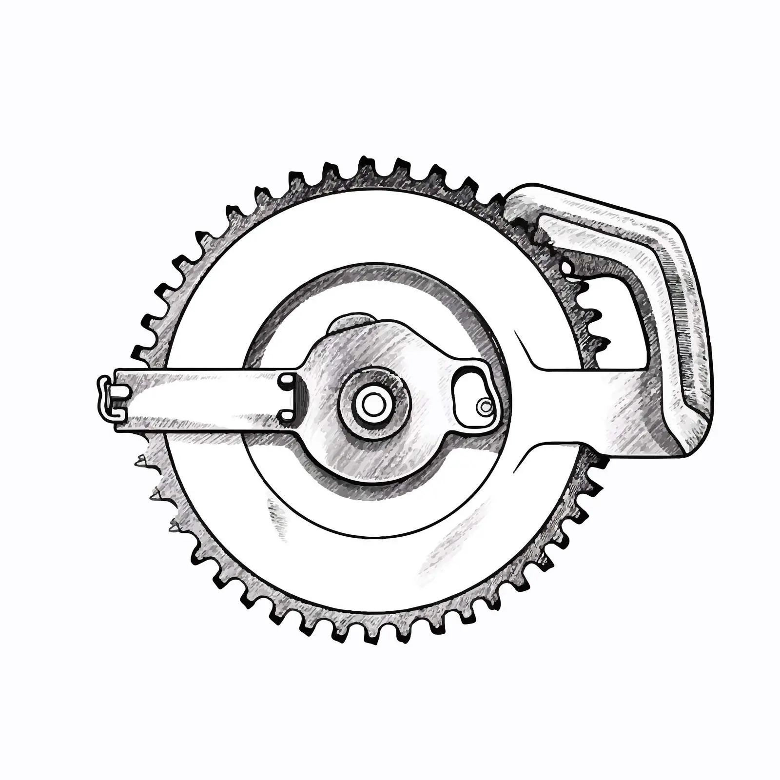 Outline Saw Vector Illustration on White Background — free download from Dotvec