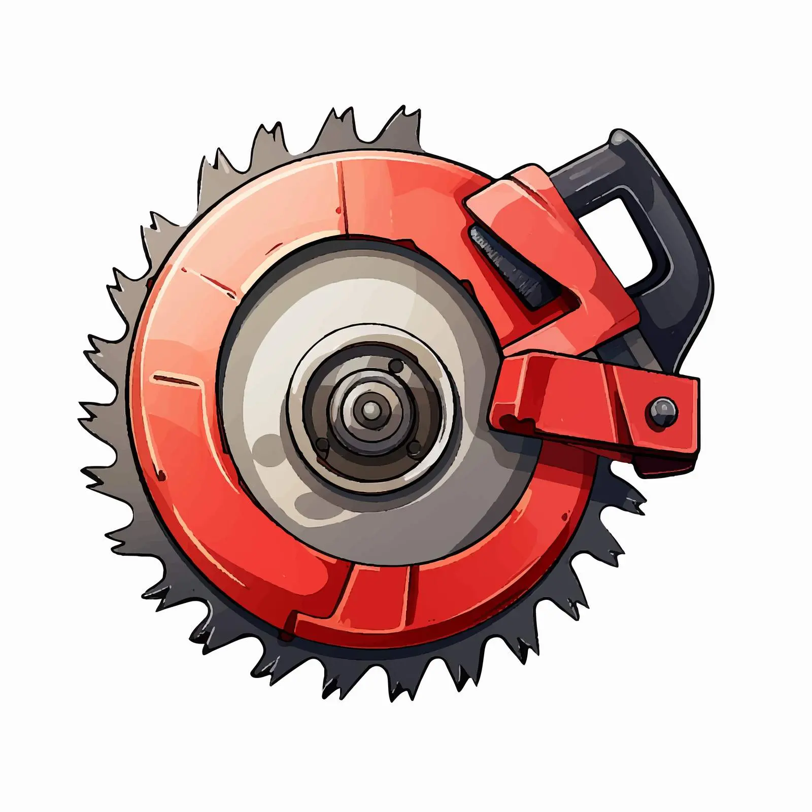 Top View Vector Saw Illustration on White Background — free download from Dotvec