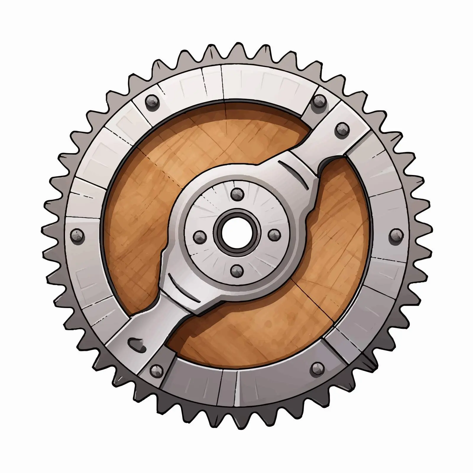 Top View Vector Illustration of a Saw – free mechanical tool image from Dotvec
