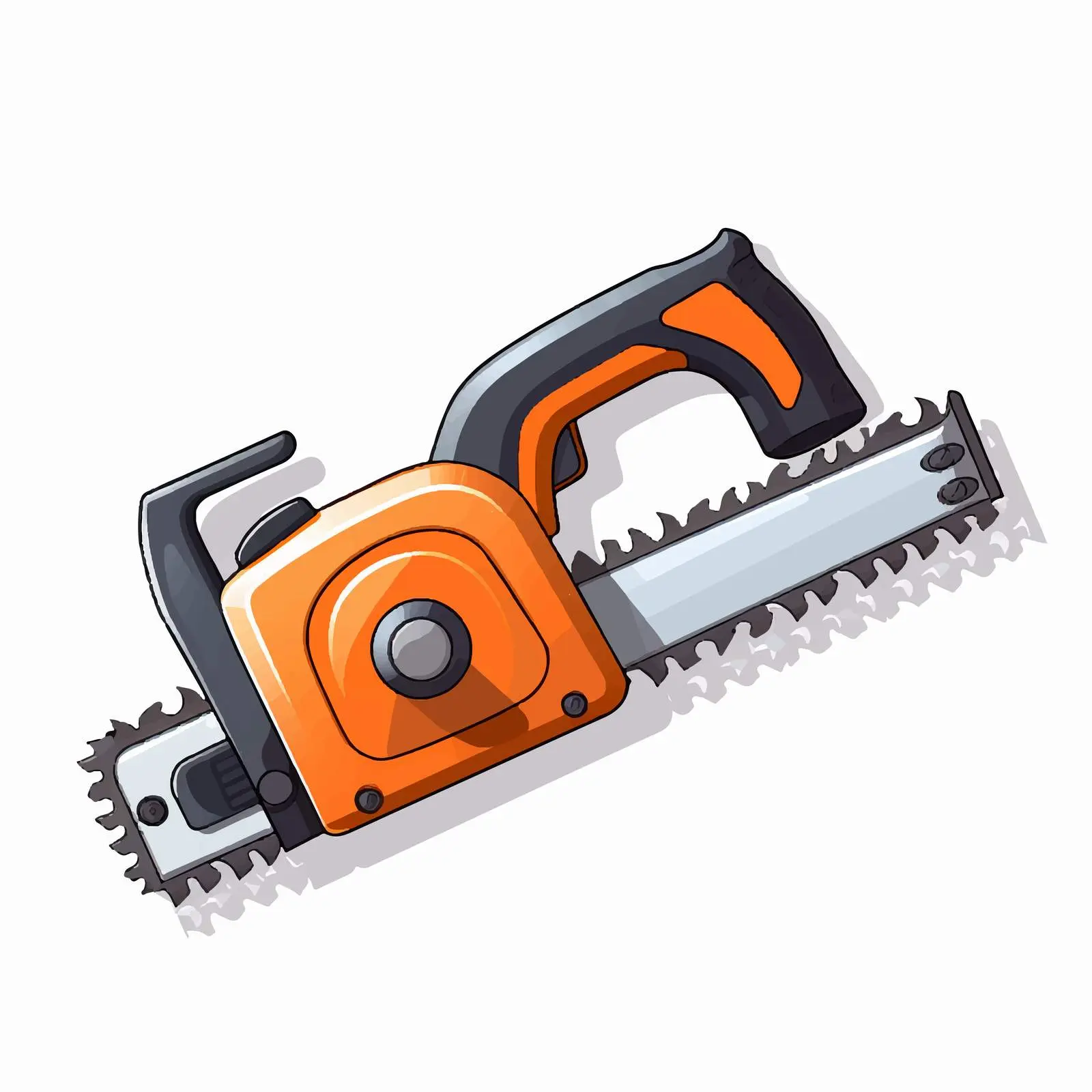 Top View Saw Vector Illustration on White Background – free mechanical tool image from Dotvec