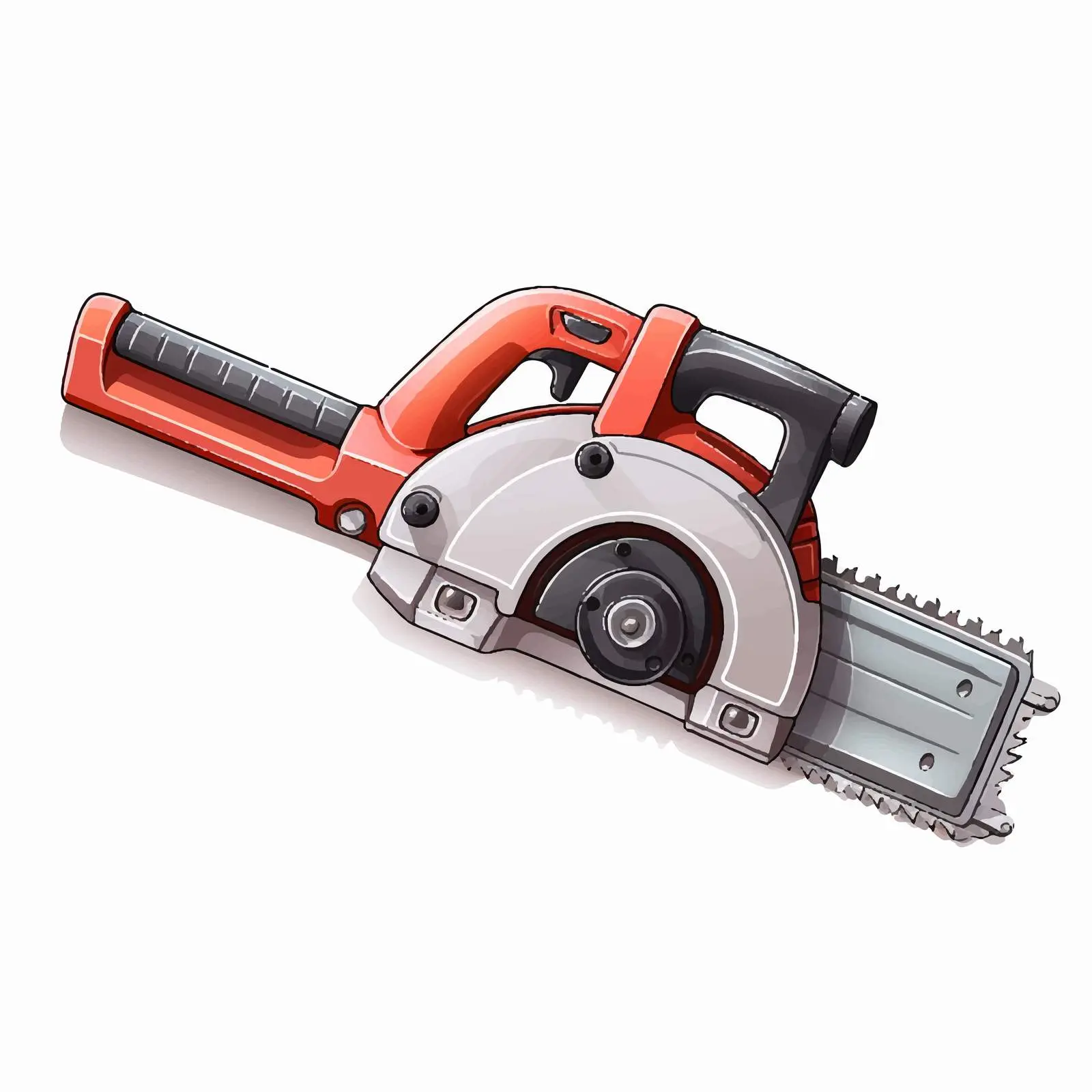 Top View Vector Saw Illustration on White Background – free tool vector image from Dotvec