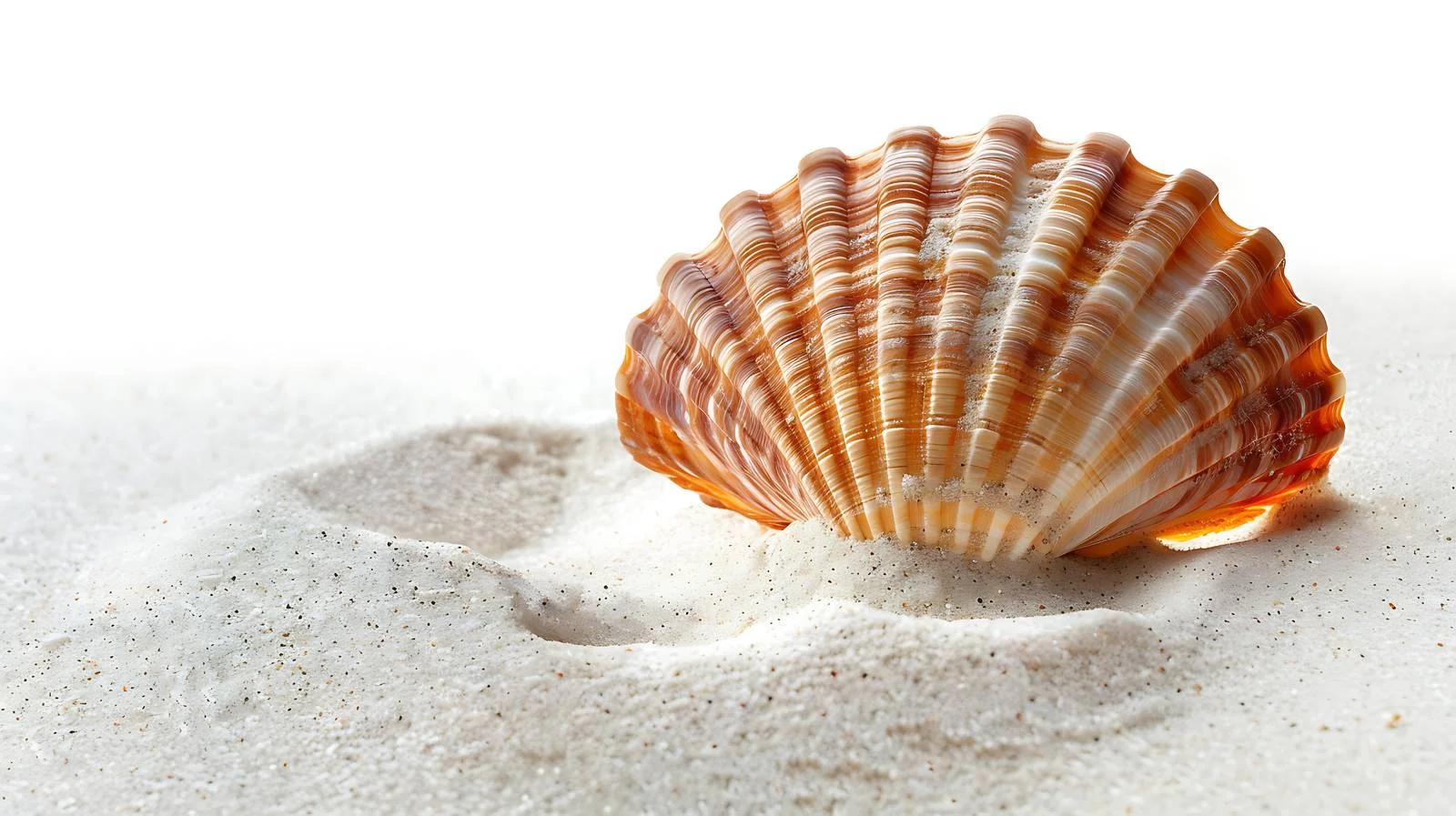 Scallop Shell on Caribbean Sea Beach — free download from Dotvec