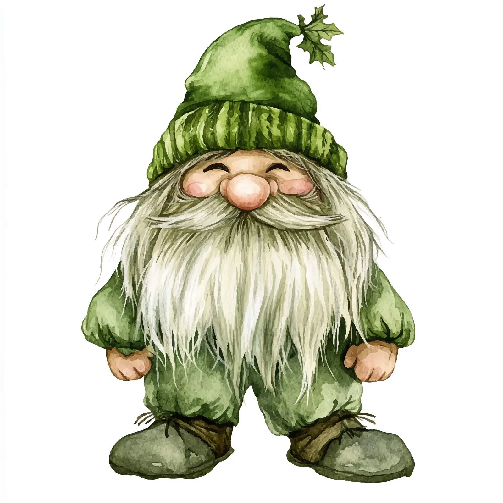 Scandinavian Troll Dwarf in Green Hats — free download from Dotvec