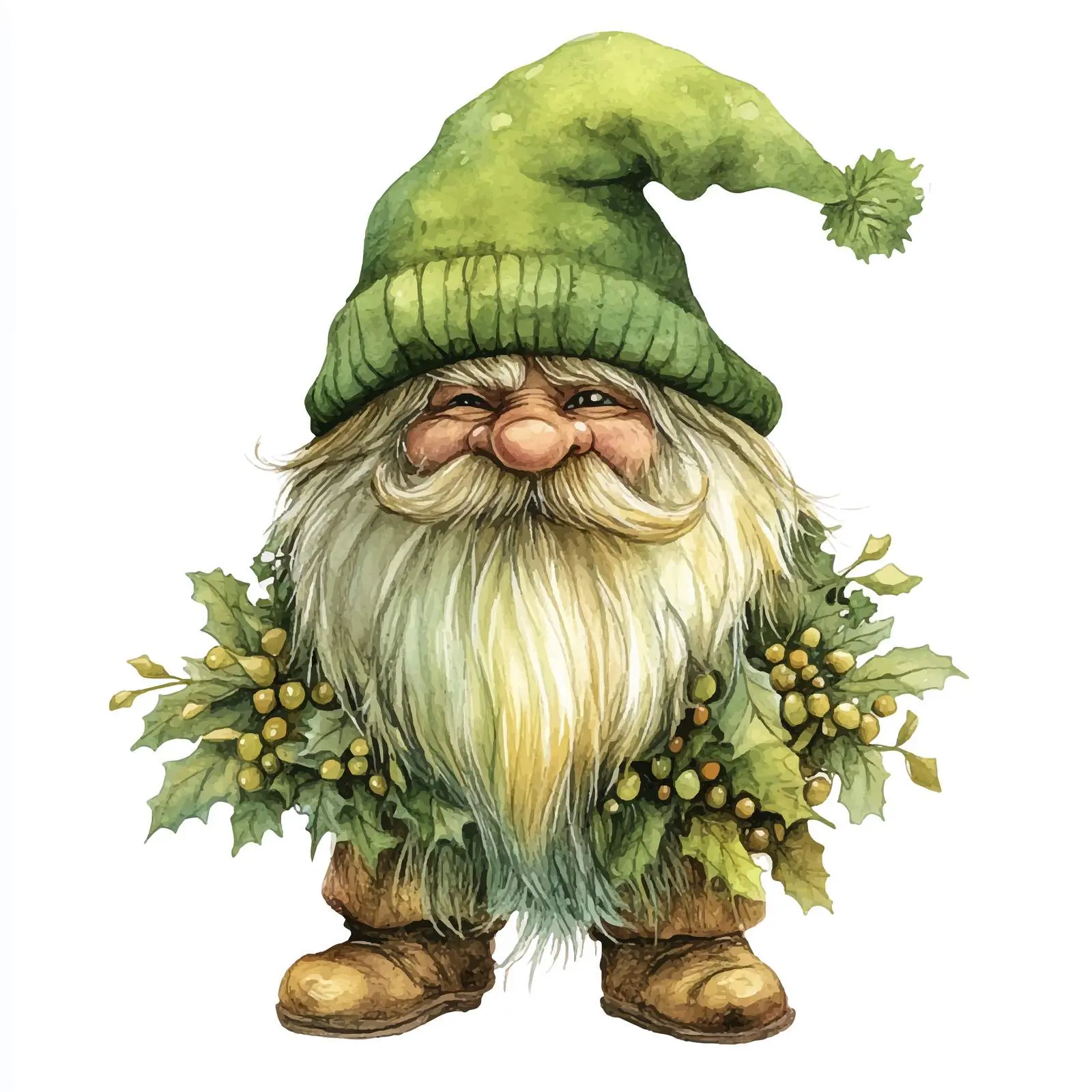 Scandinavian Troll Dwarf in Green Hats — free download from Dotvec