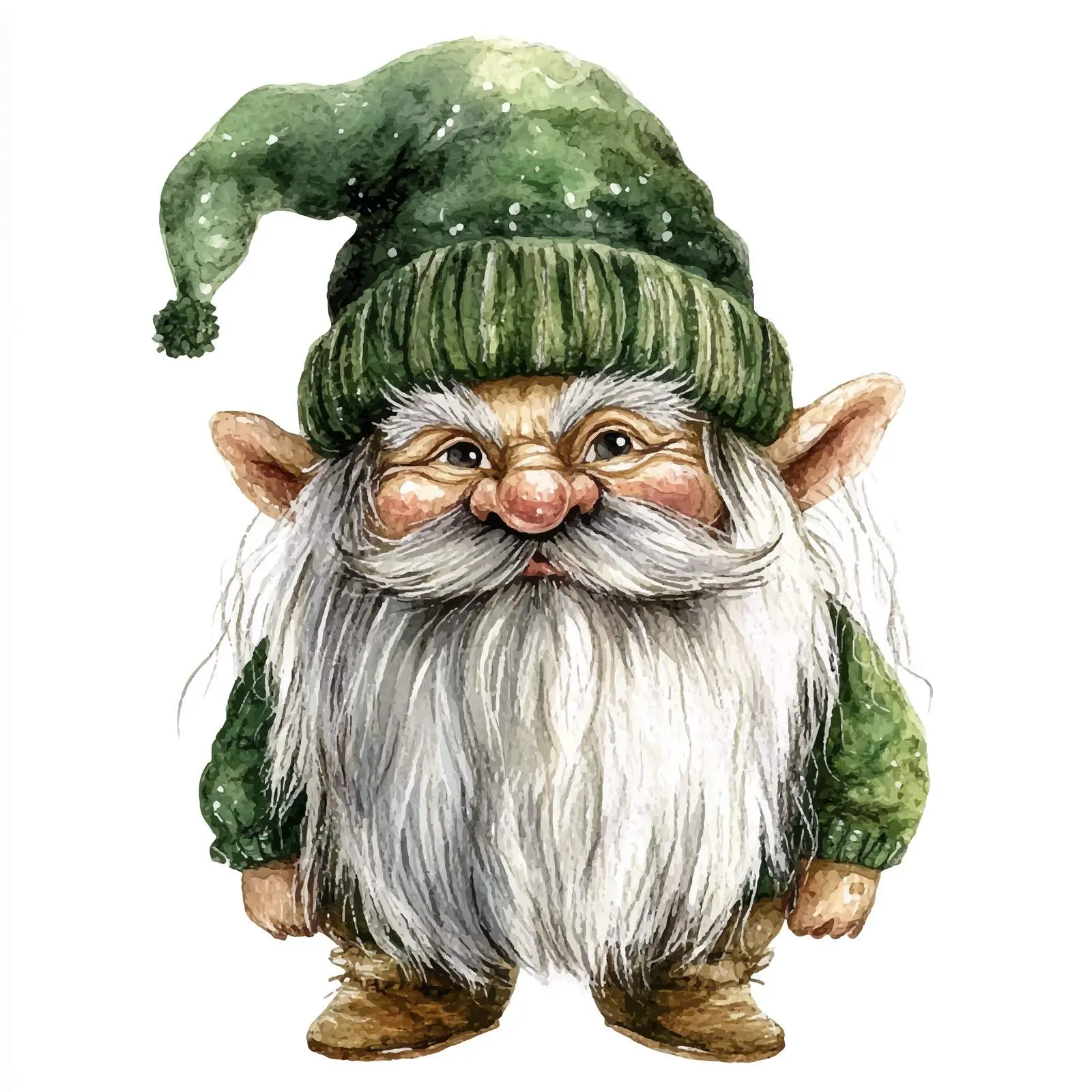Scandinavian Troll Dwarfs in Green Hats — free download from Dotvec