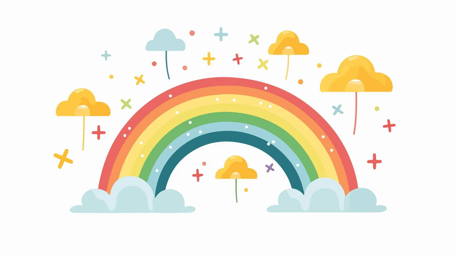 Scandinavian Rainbow Greeting Card Elements — free download from Dotvec