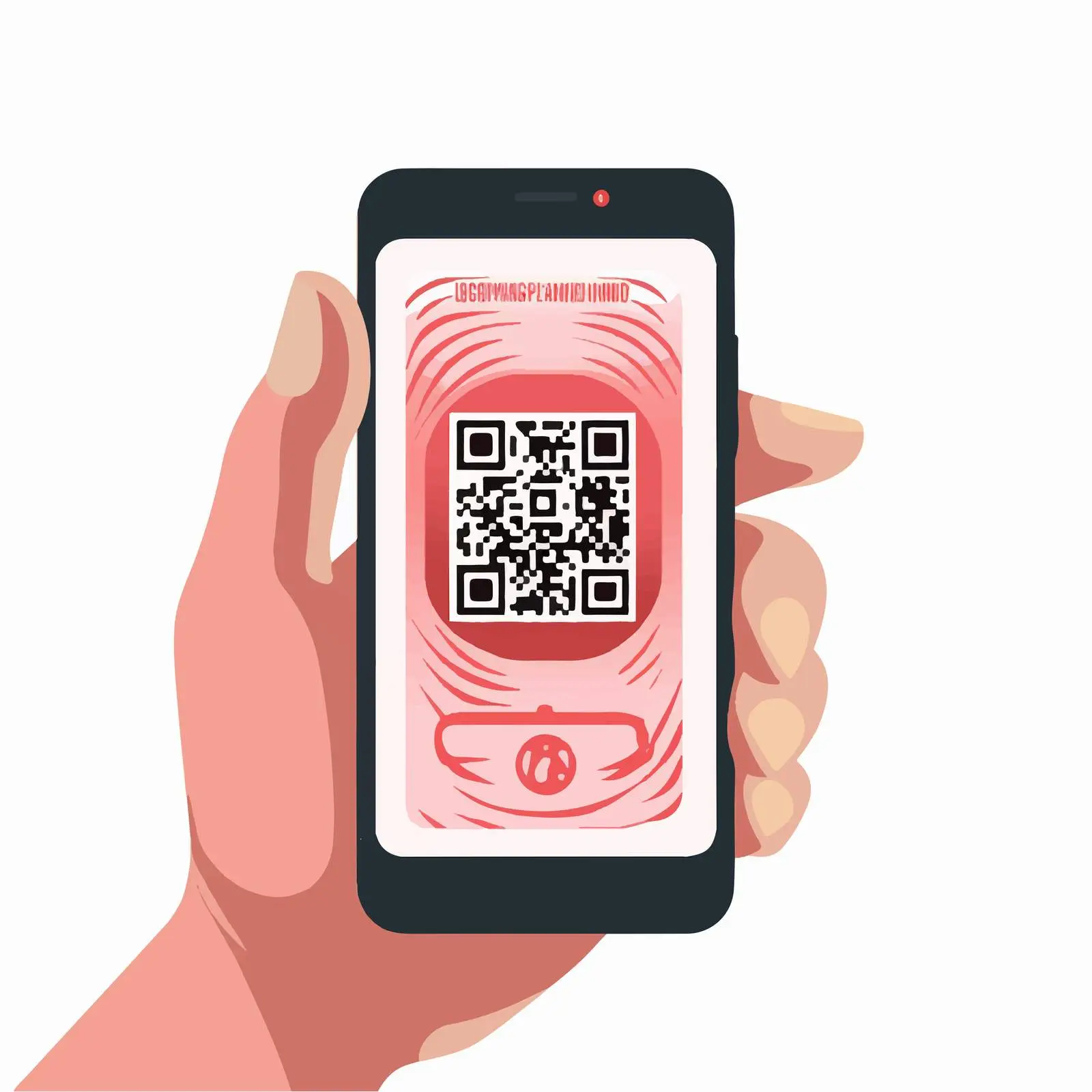 Scanning QR Code with Mobile Scanner App — free download from Dotvec
