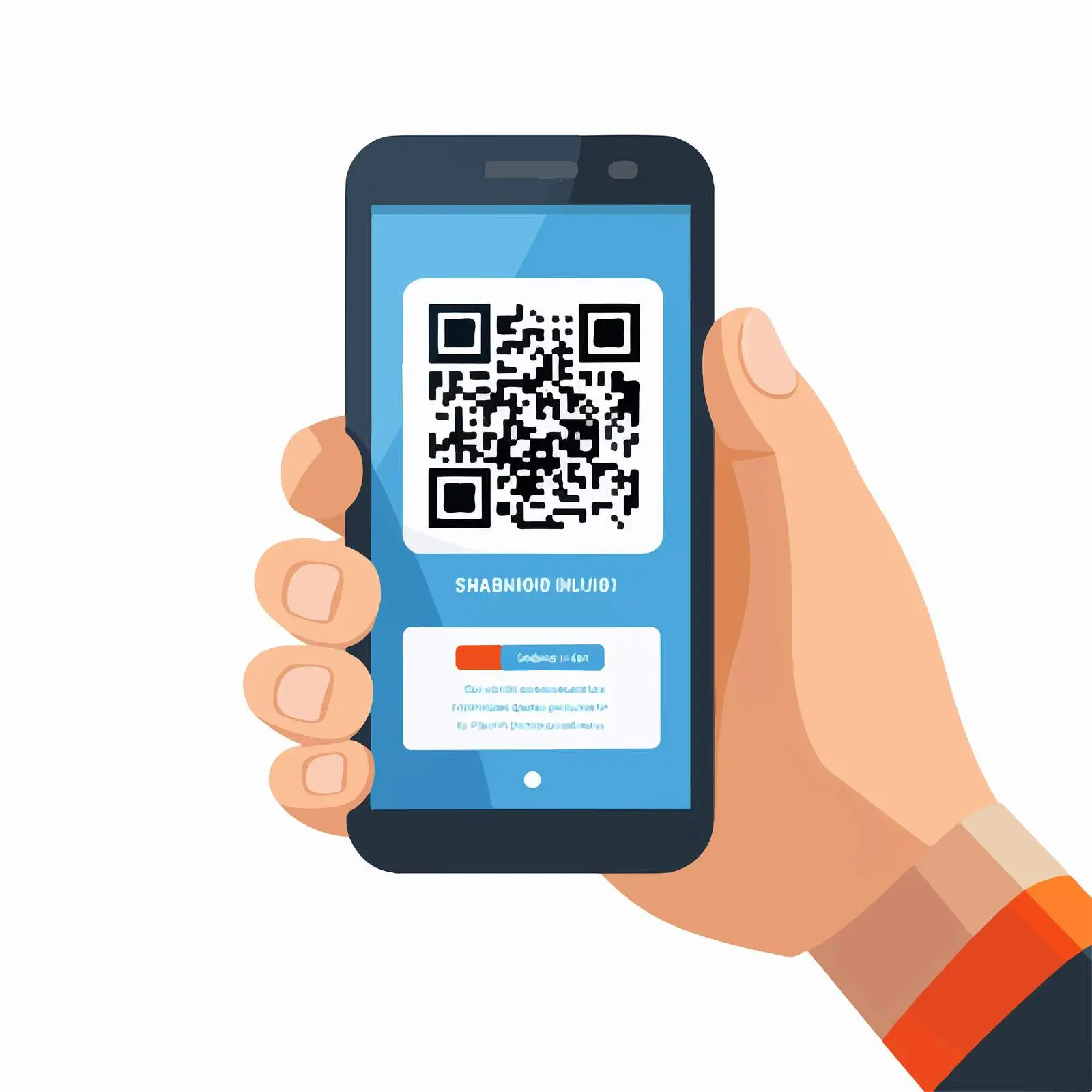 Scanning QR Code with Mobile Scanner App — free download from Dotvec