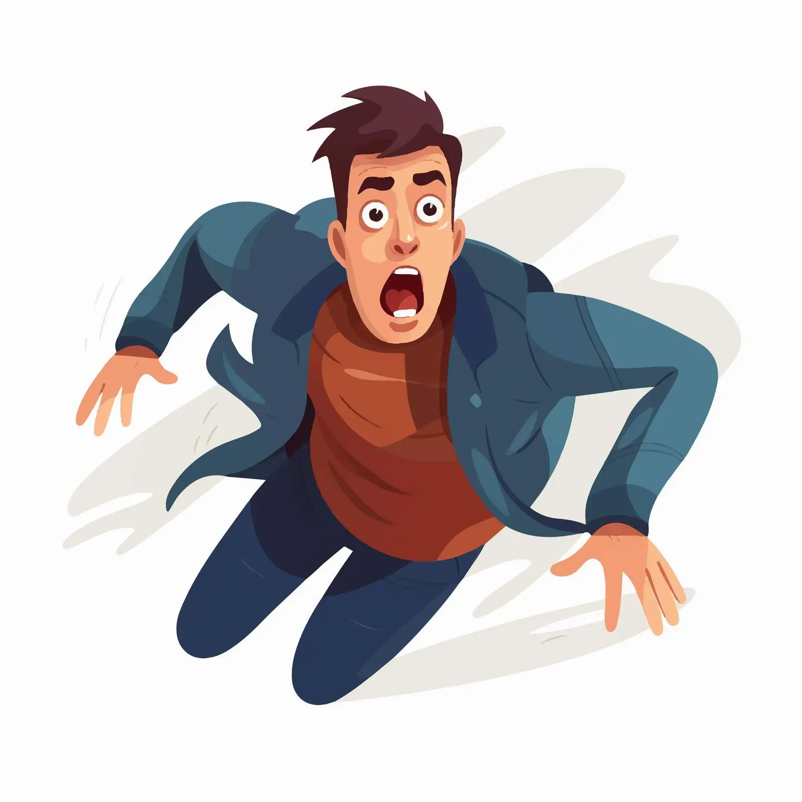 Person Expressing Shock and Fear in Vector Art – free nervousness image from Dotvec