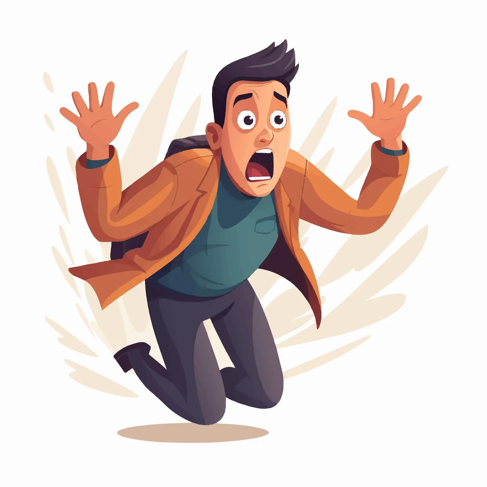 Shocked and Frightened Person Vector Illustration – free frightened image from Dotvec