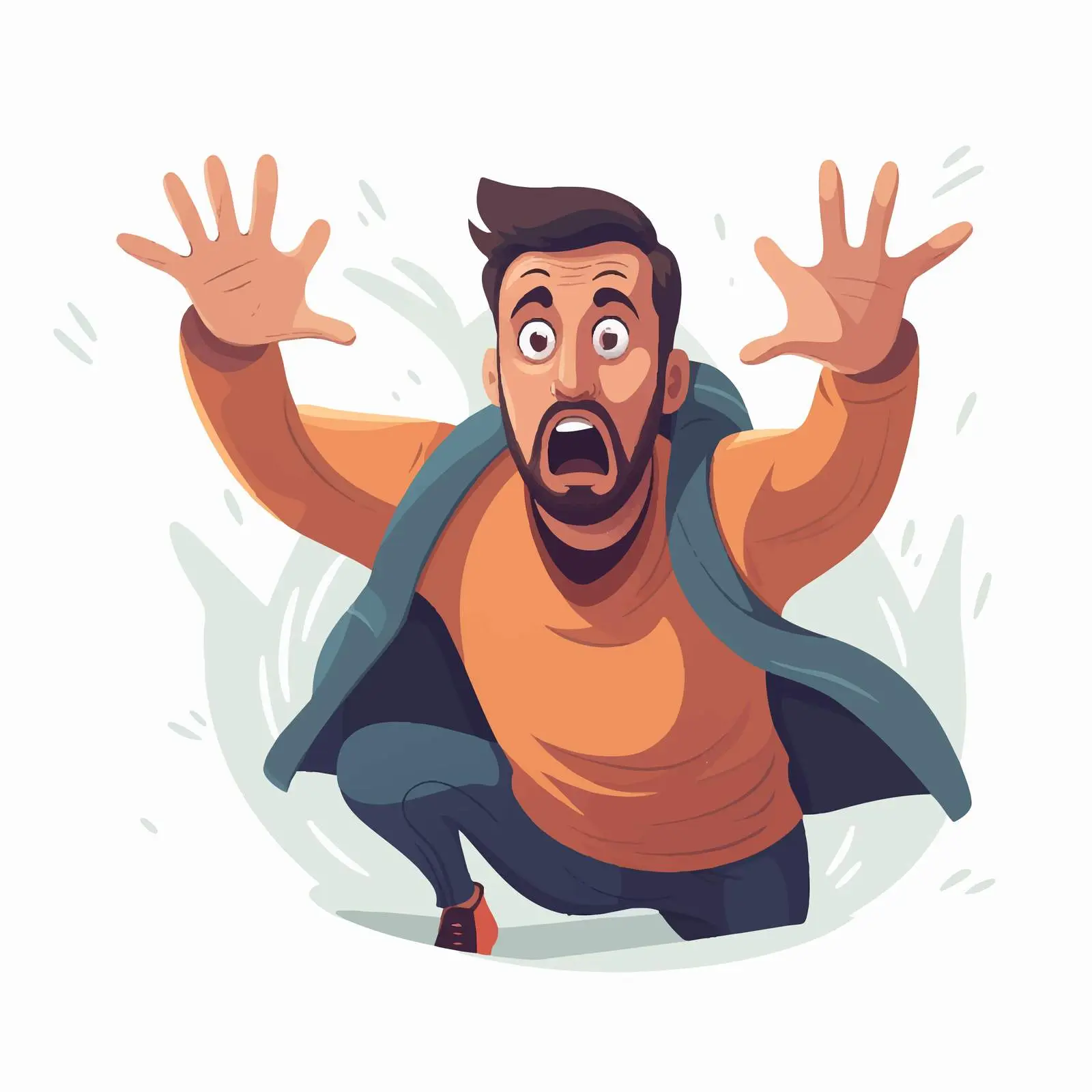 Scared Person Expressing Shock and Fear — free download from Dotvec