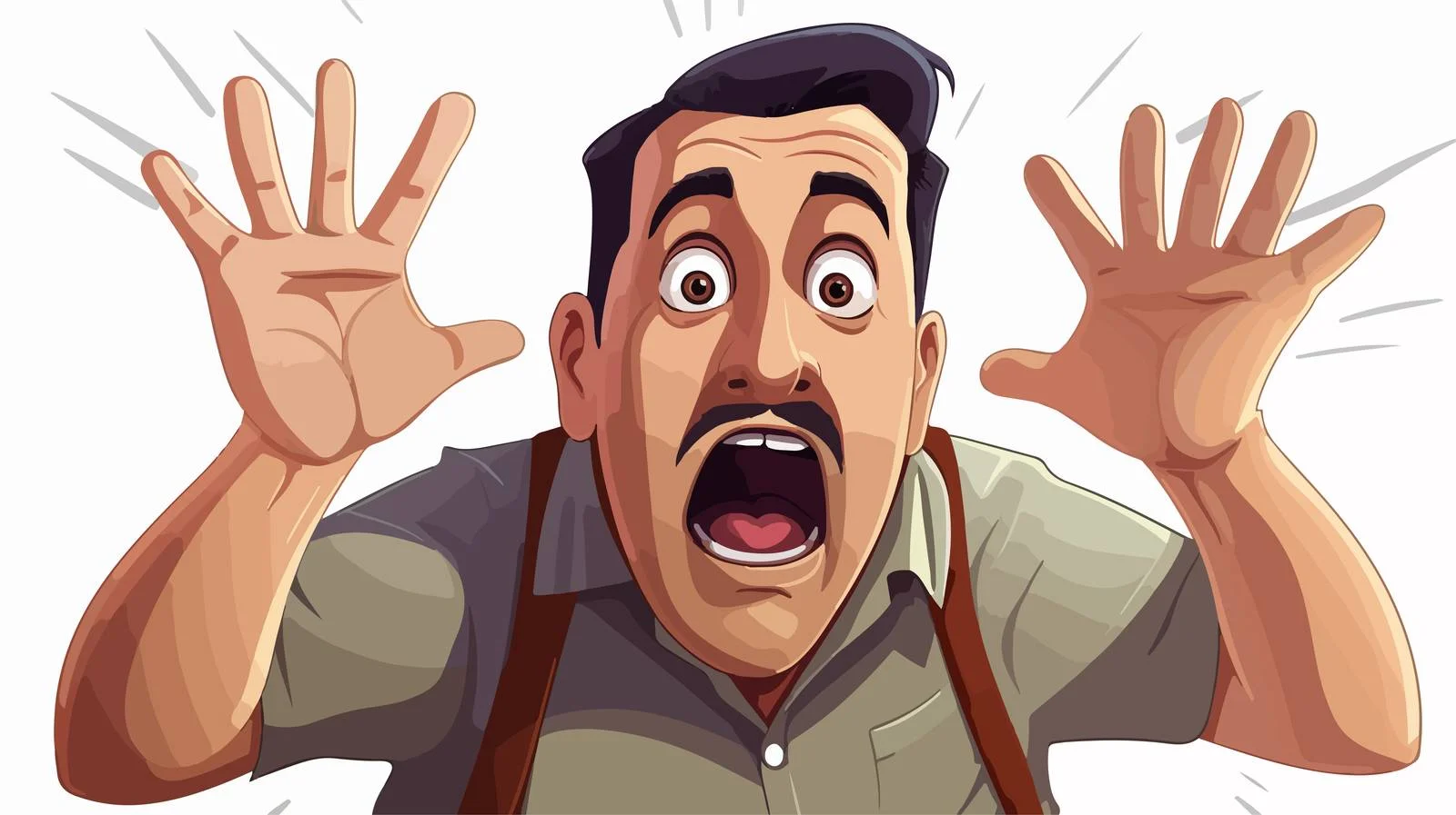 Scared Man Cartoon Vector Illustration — free download from Dotvec