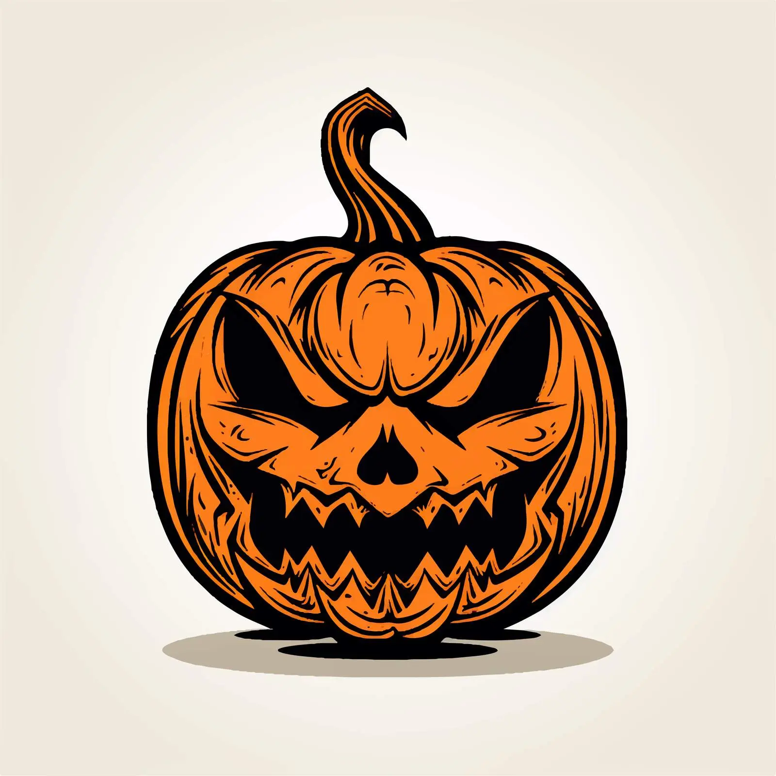 Scary Halloween Face Stencil with Evil Expression – free evil image from Dotvec