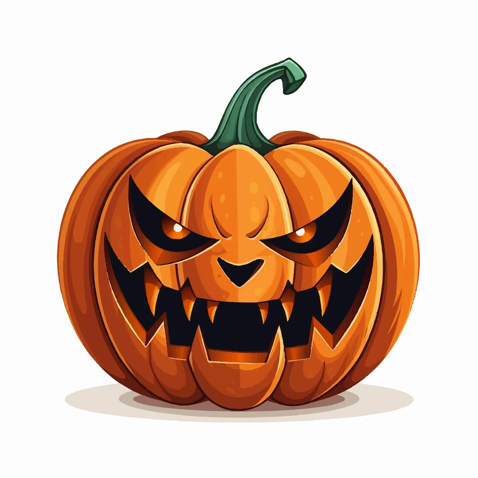 Creepy Halloween Angry Face Stencil Vector – free evil image from Dotvec