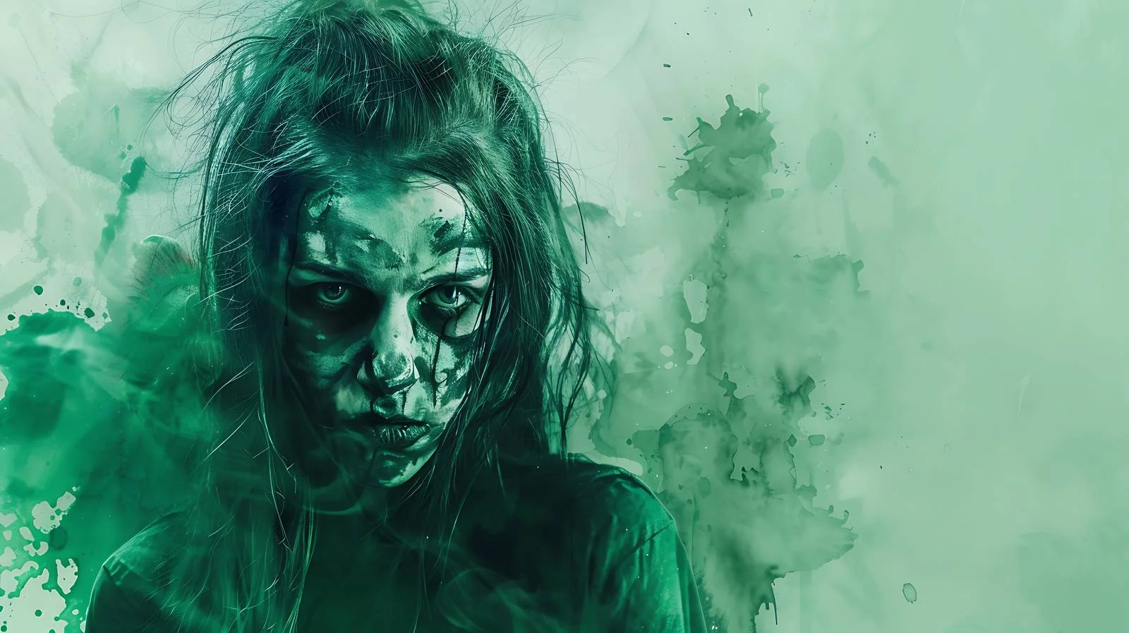 Creepy Zombie on Green Background — free download from Dotvec