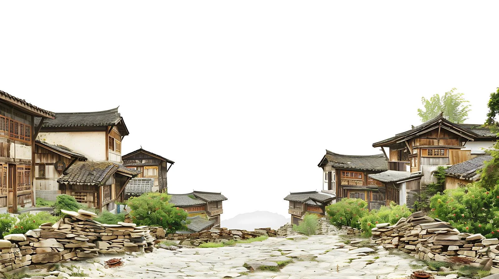 Juxian County Scenery on White Background — free download from Dotvec