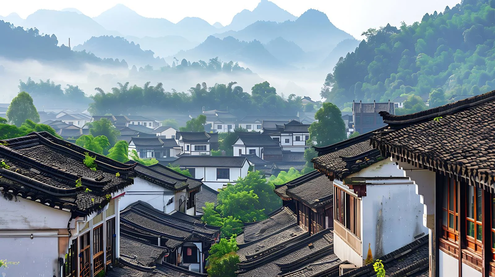 Serene Xu Village on Mount Huangshan – free she county image from Dotvec