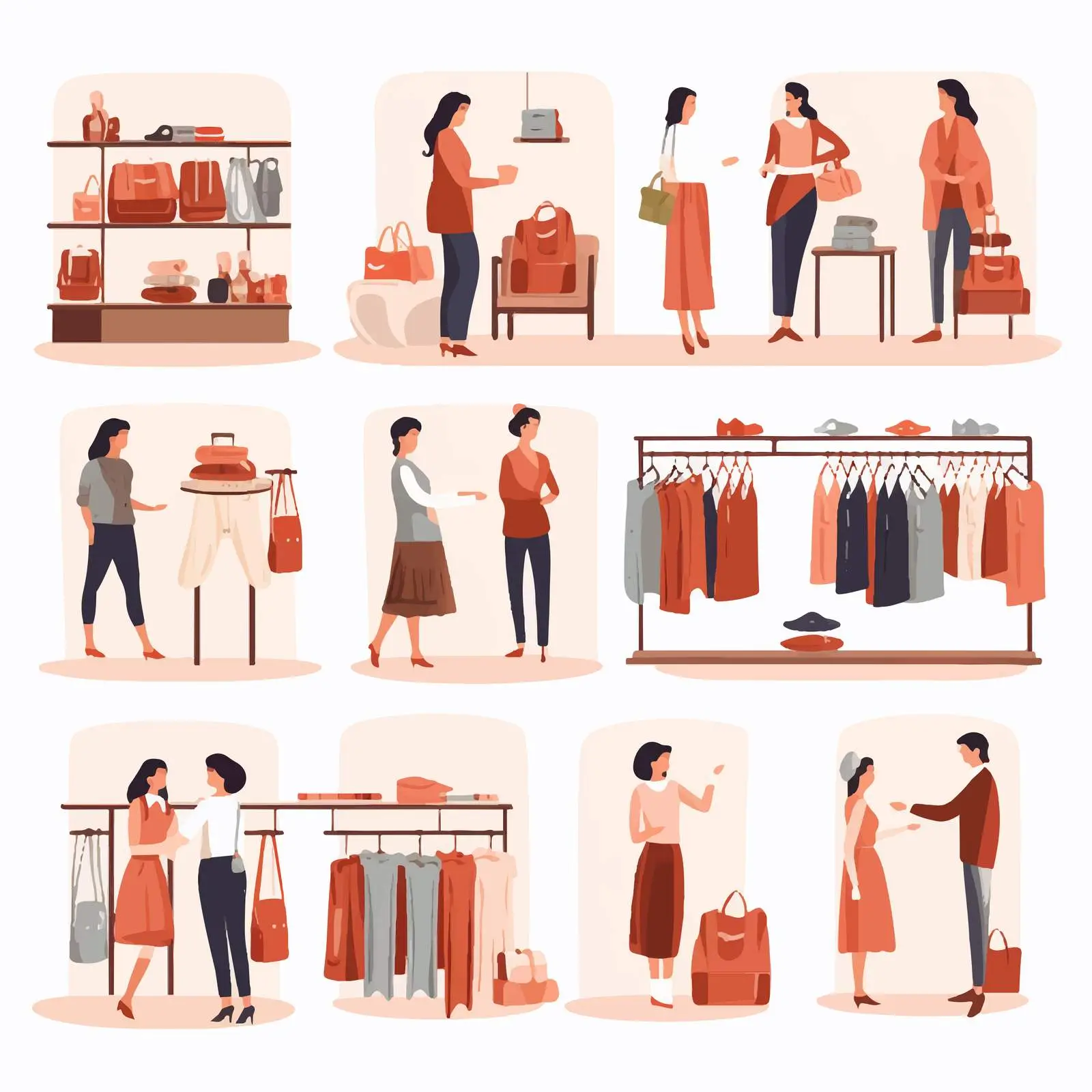 People Shopping for Clothes in Fashion Retail Store – free acting image from Dotvec