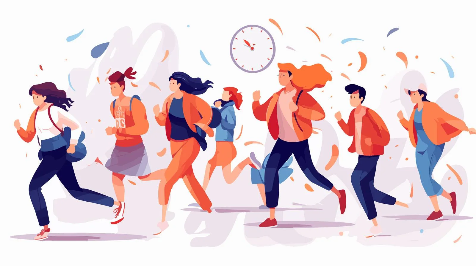 Illustration of Fast-Paced City Life — free download from Dotvec