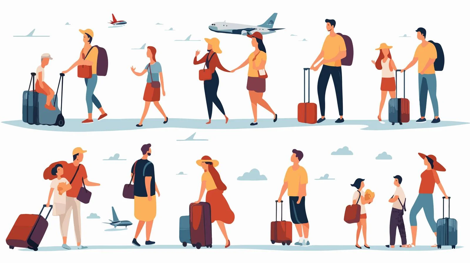 Crowded Tourist Spots During Summer Vacation — free download from Dotvec