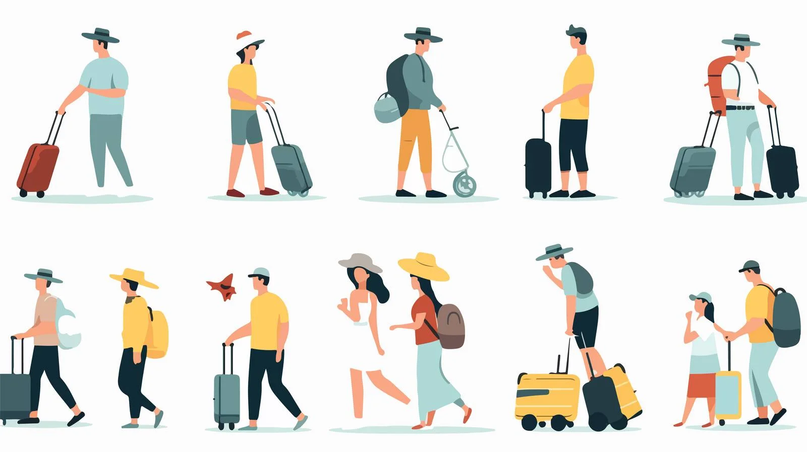 Sunny Vacation Spots Teeming with Holidaymakers — free download from Dotvec