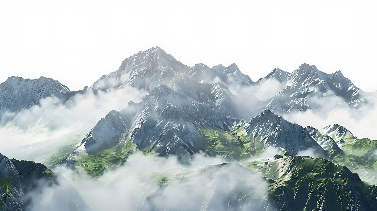 Majestic Mountains Tower Above Cloudy Sky — free download from Dotvec