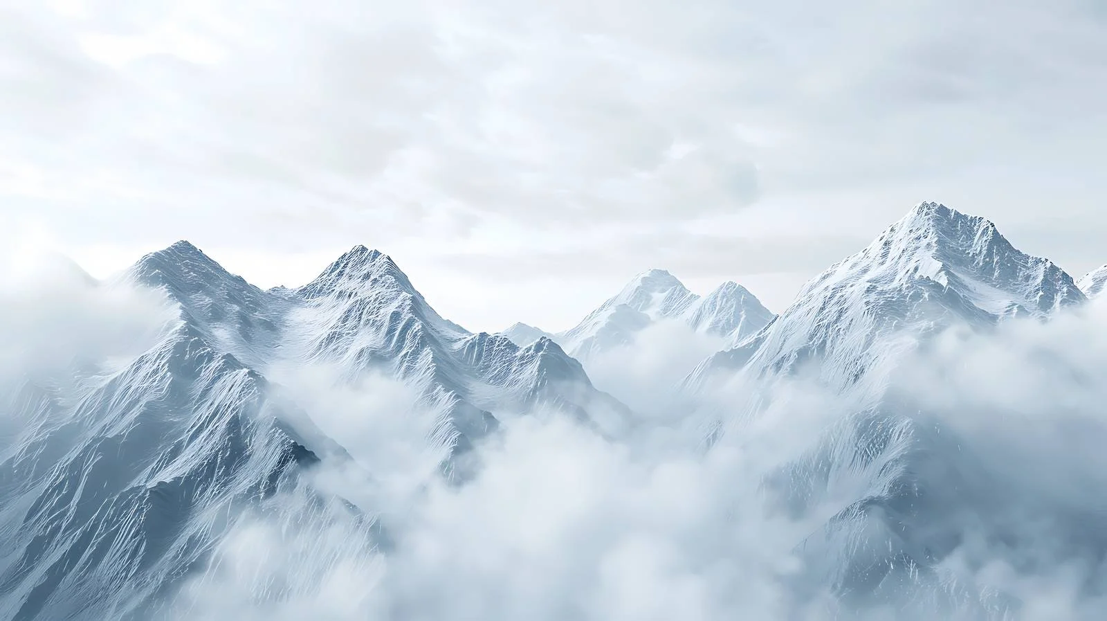 Majestic mountains under cloudy sky panorama — free download from Dotvec