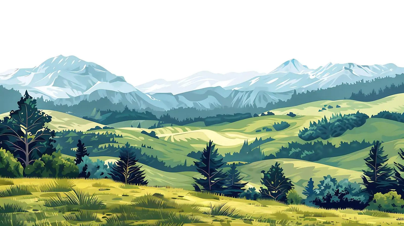 Breathtaking Mountains and Forest Under Cloudy Sky — free download from Dotvec