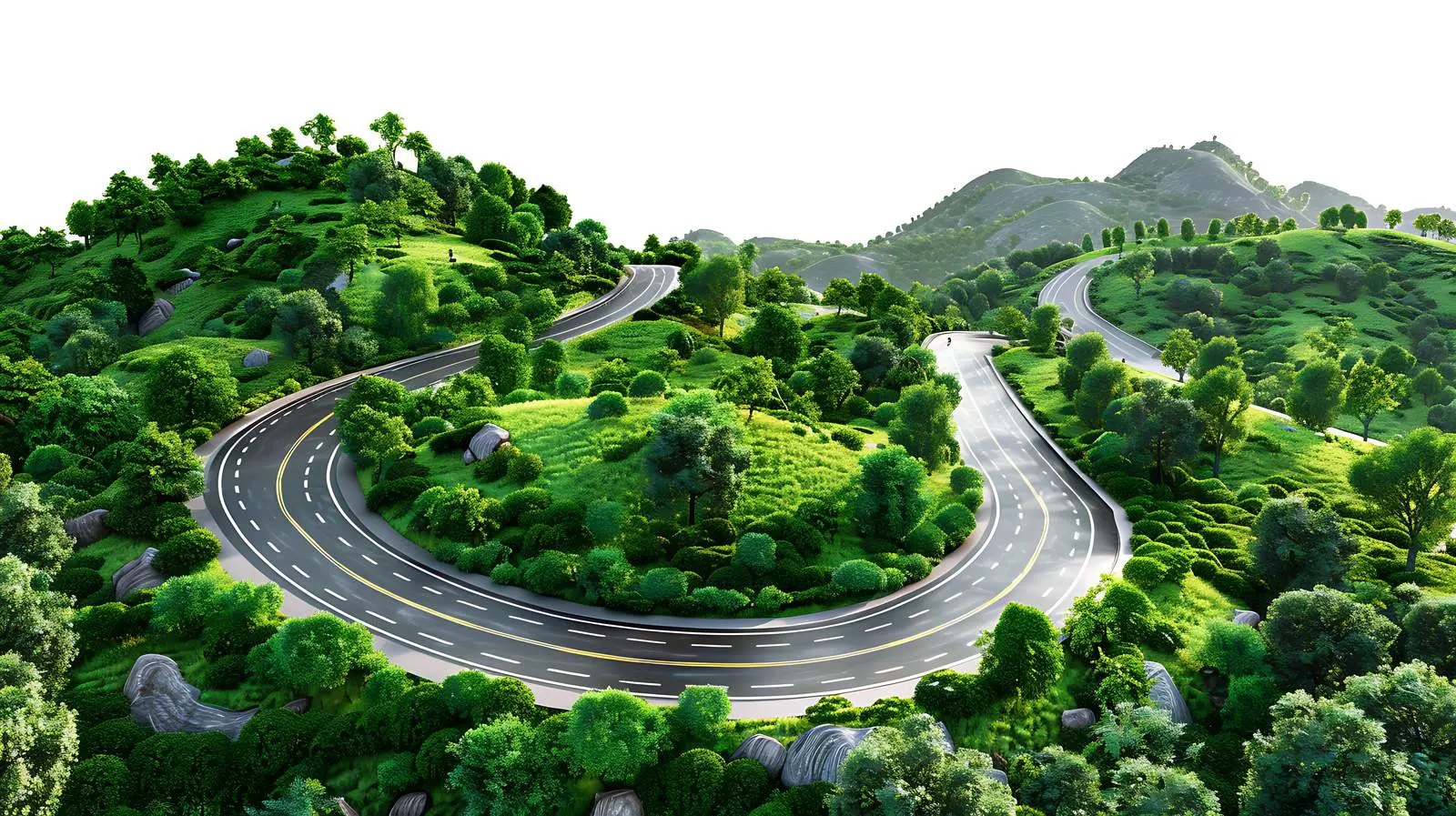 Majestic Mountains and Lush Valley Landscape – free clouds image from Dotvec