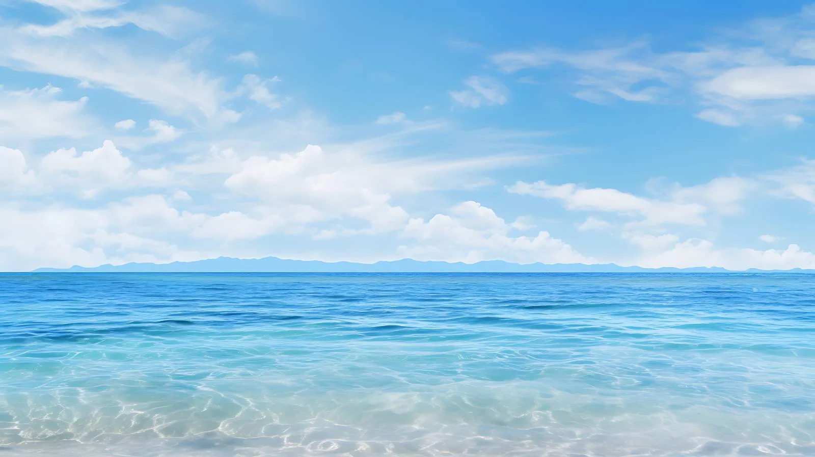 Tranquil Ocean Scenery under Clear Summer Sky — free download from Dotvec
