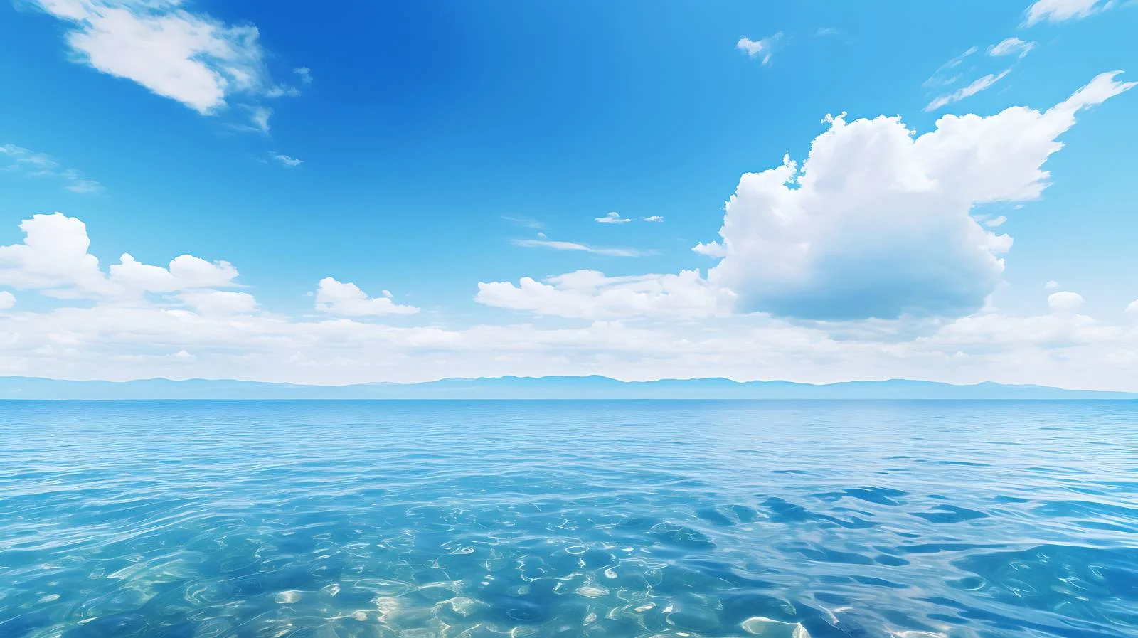 Tranquil Coastal Scene Under Clear Summer Sky — free download from Dotvec