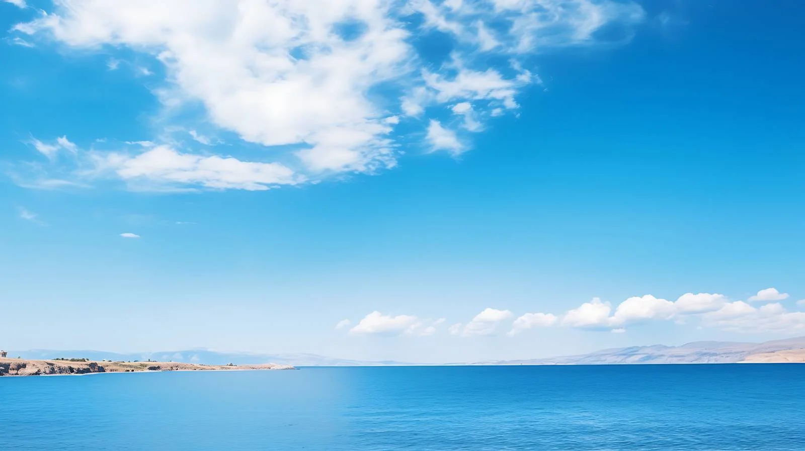 Tranquil Sea Under Sunny Summer Sky — free download from Dotvec