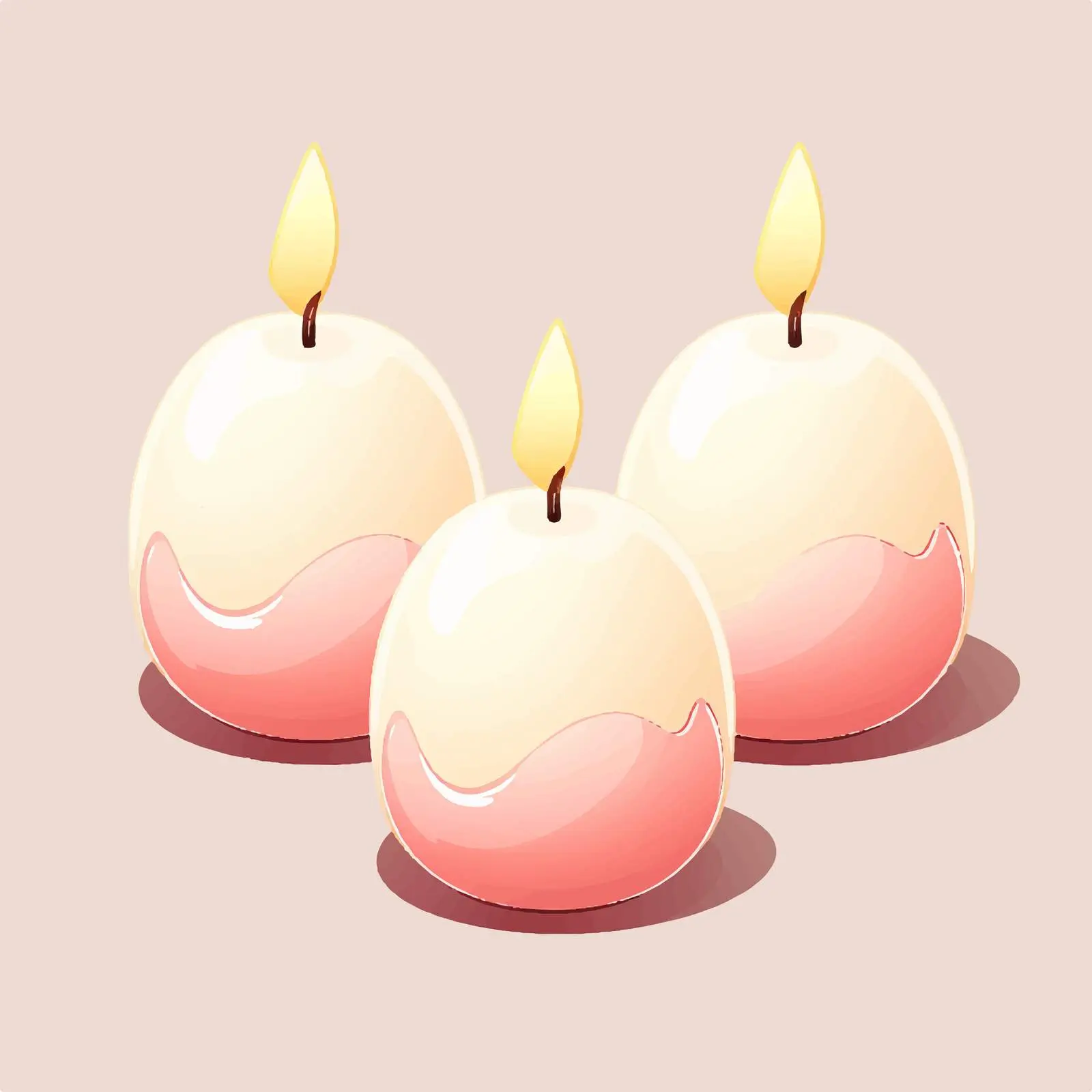 Aromatic Scented Wax Egg-Shaped Candles – free rounded image from Dotvec