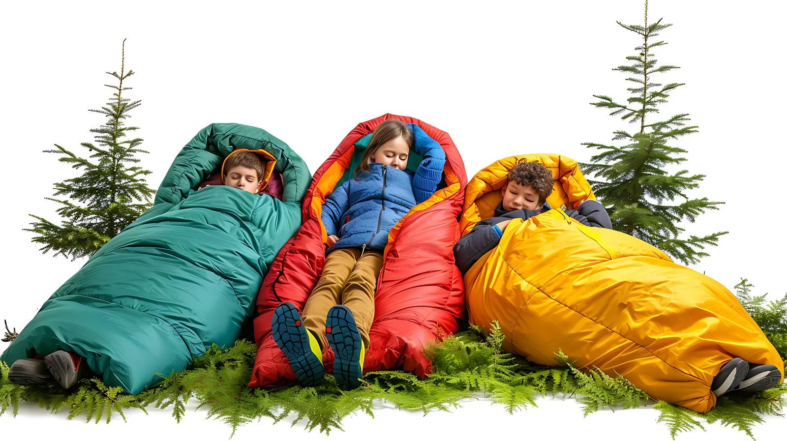 Children Camping in Forest: Sleeping Outdoors — free download from Dotvec