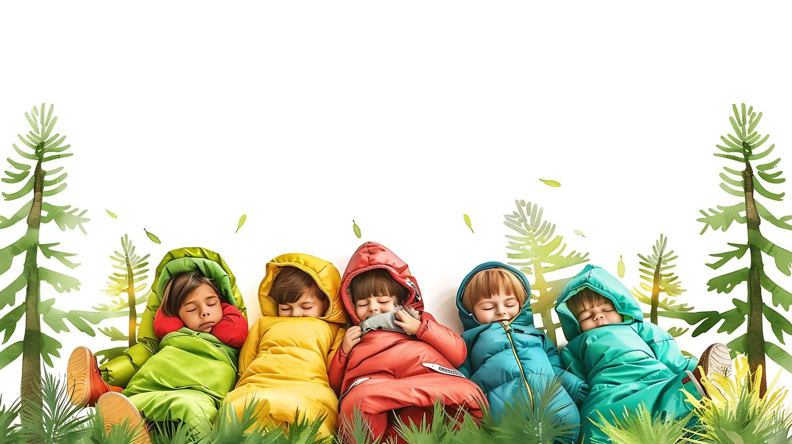 School Children Camping in Forest — free download from Dotvec