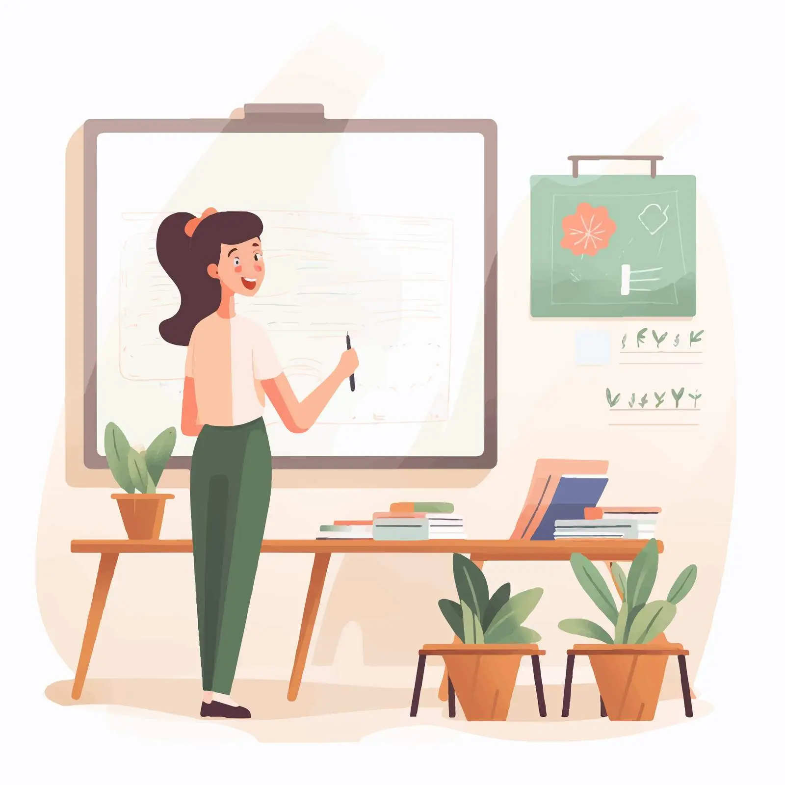 British Classroom English Language Teaching Vector — free download from Dotvec