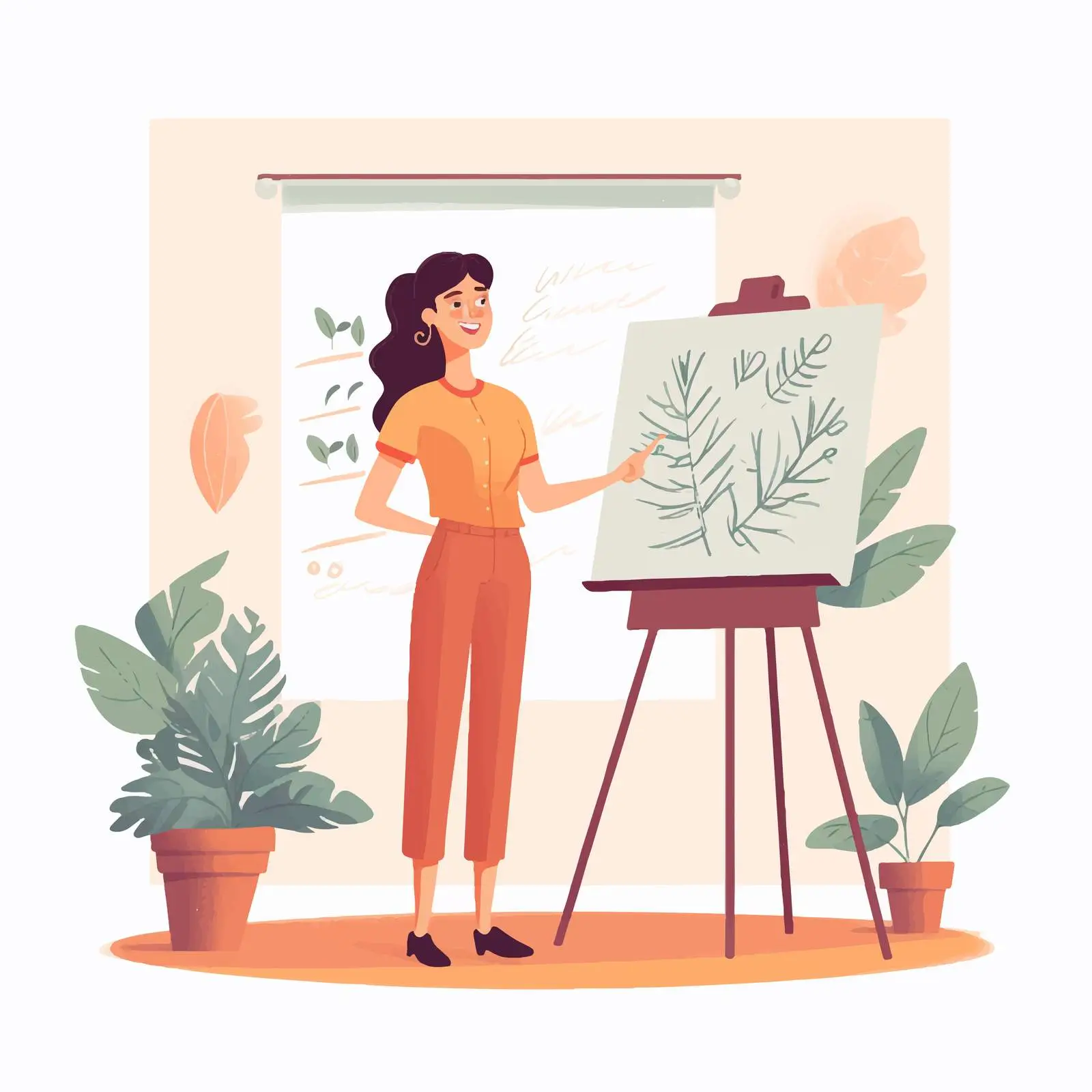 English Teacher in British Classroom Vector Illustration — free download from Dotvec