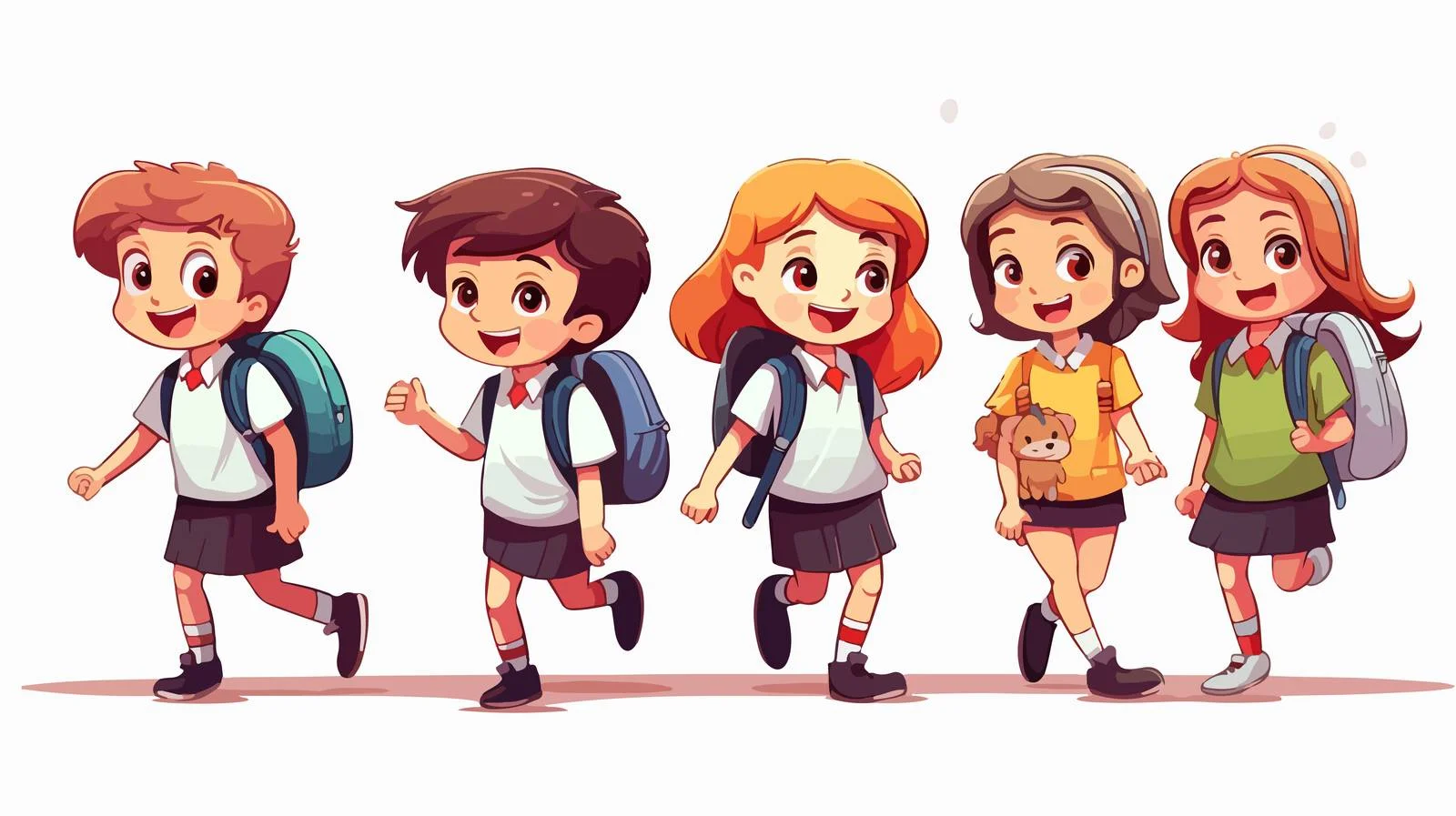 School Activity Cartoon Vector Illustration — free download from Dotvec