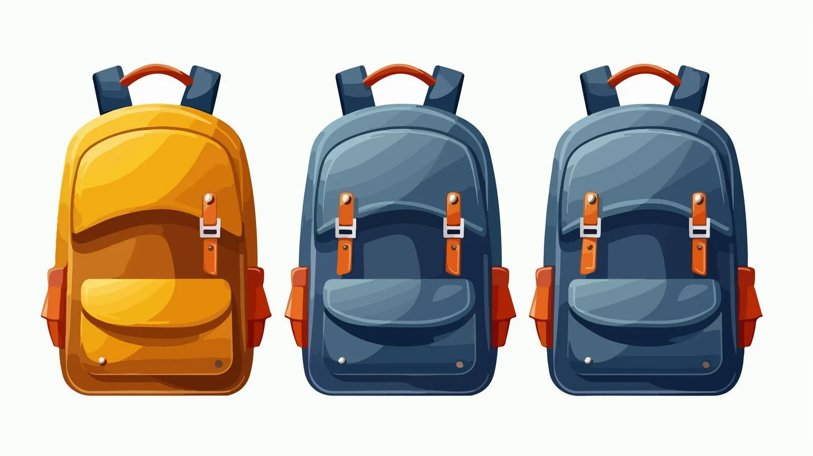 Durable School Backpack in Blue Color — free download from Dotvec