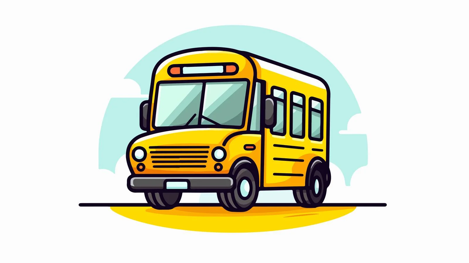 School Bus Symbol Vector Cartoon — free download from Dotvec