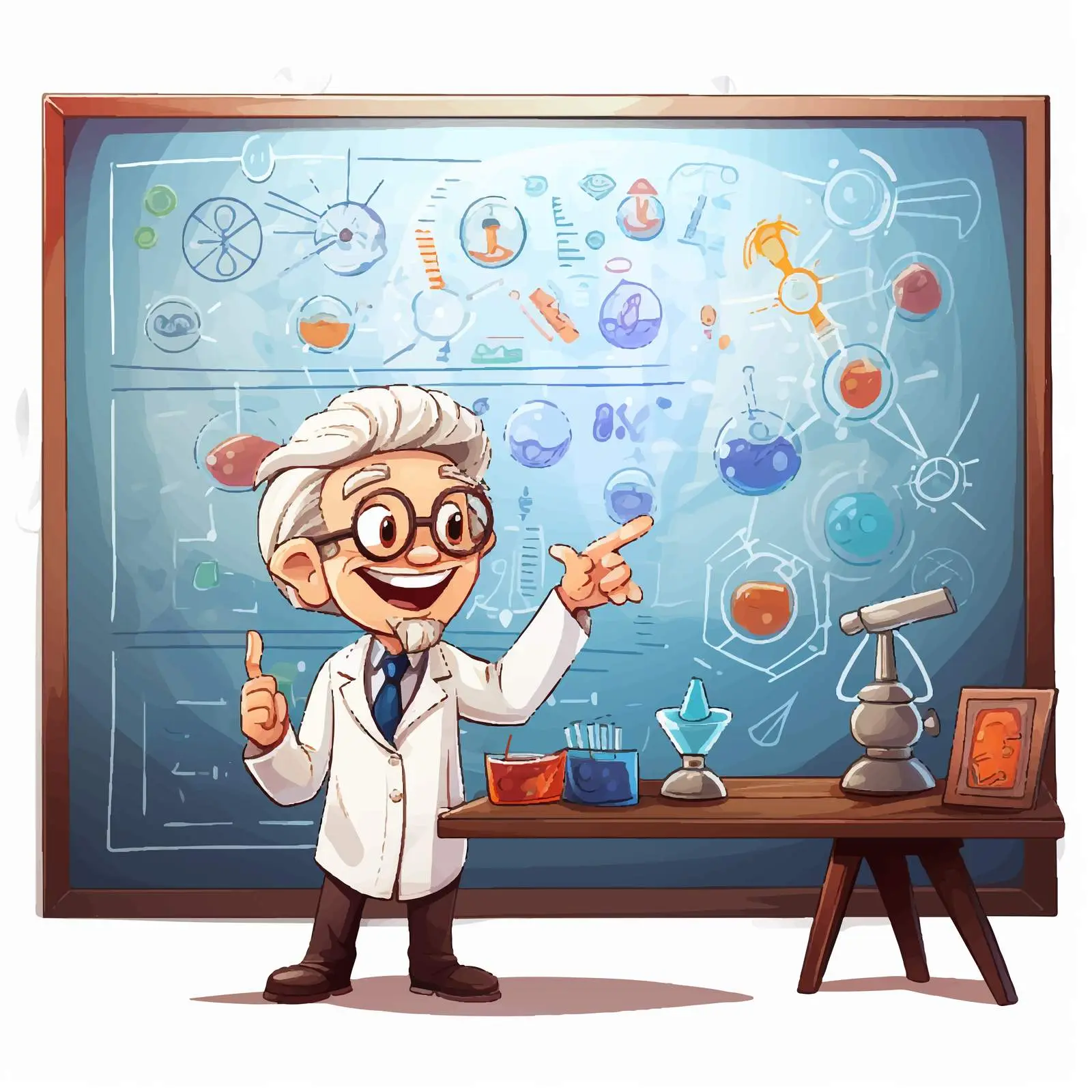 Creative Science Class Whiteboard Illustration Vector – free elearning image from Dotvec